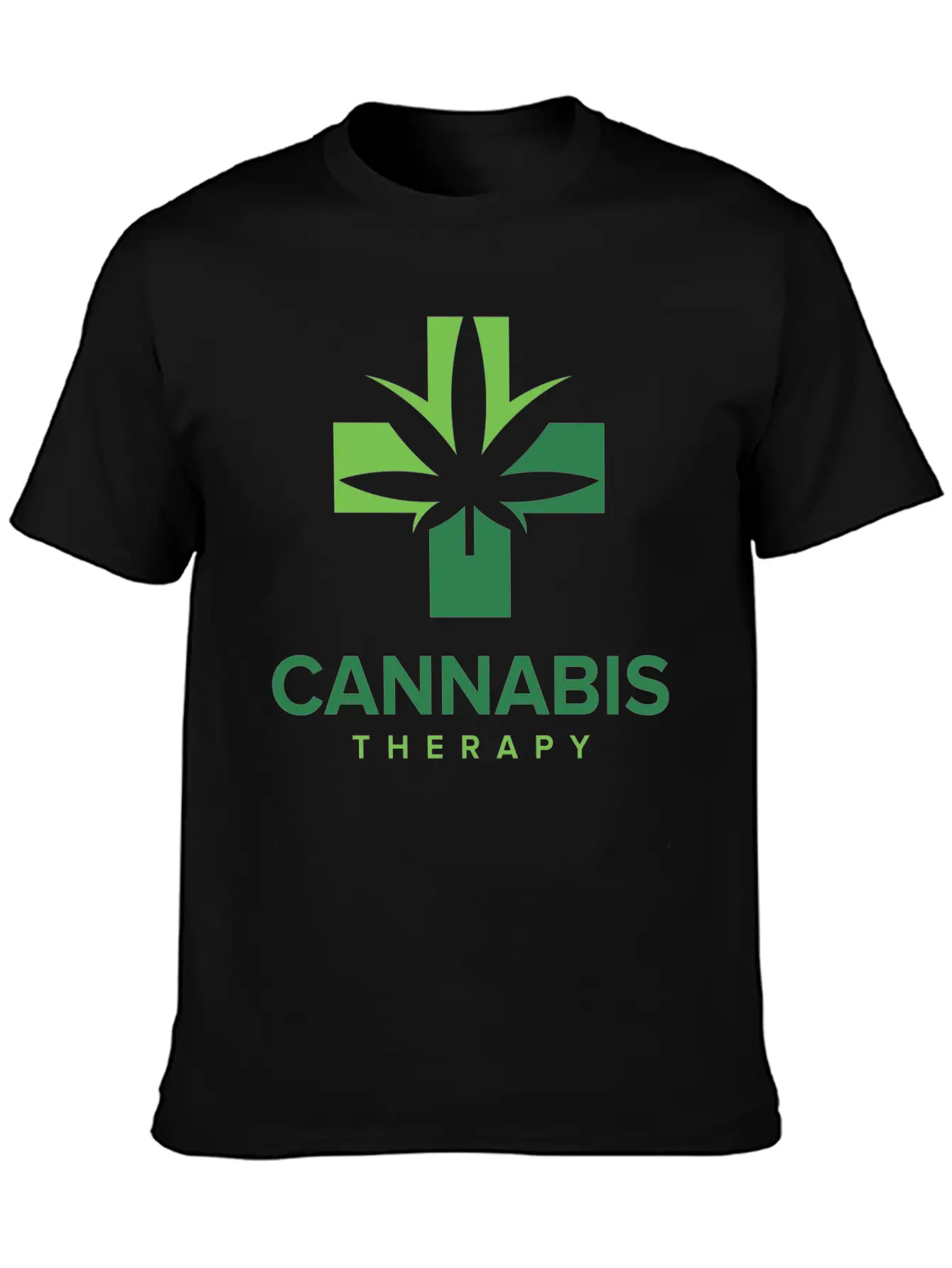 Cannabis Therapy Casual Graphic T-Shirt – Simple And Comfortable Daily Wear