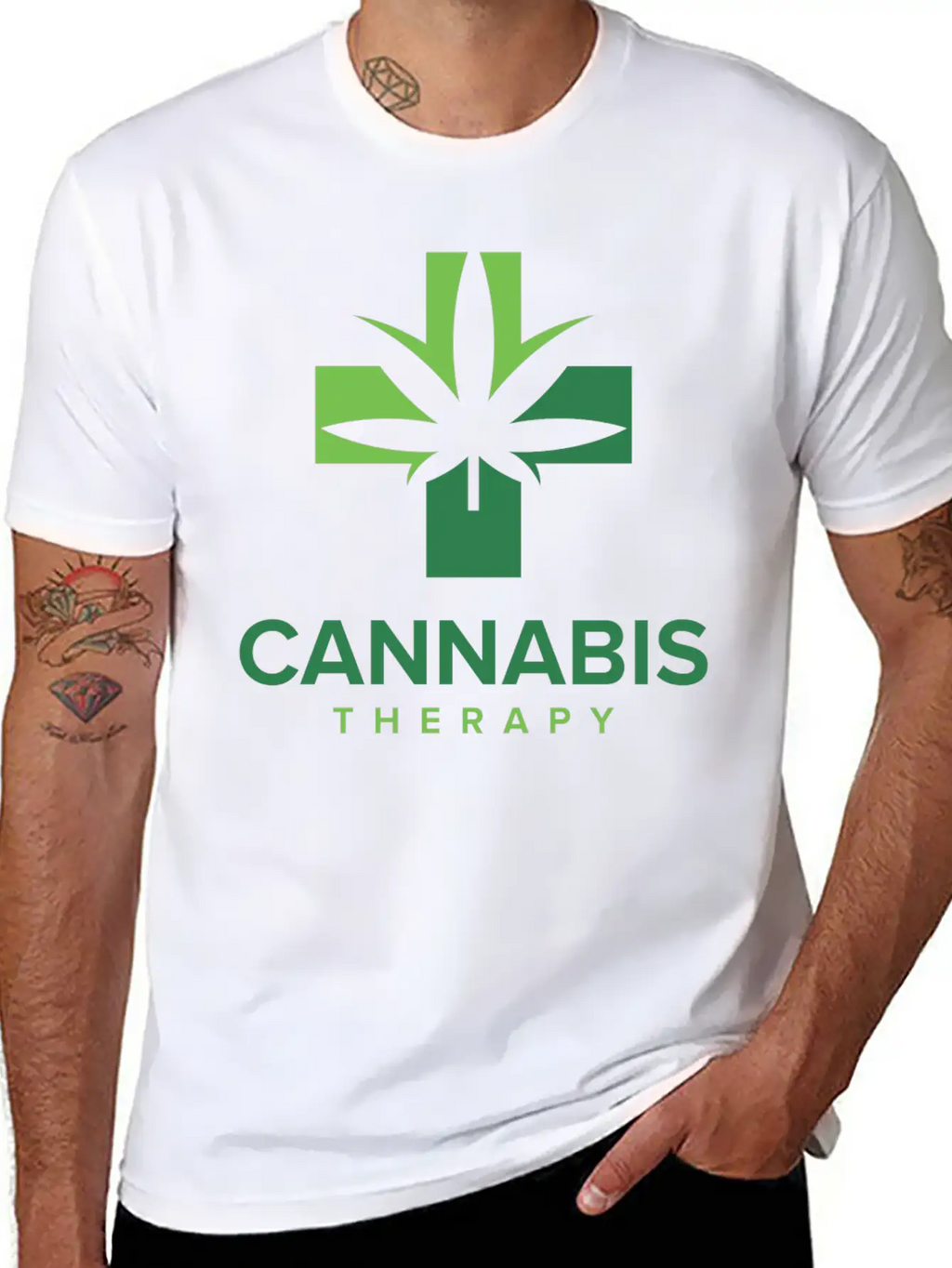 Cannabis Therapy Casual Graphic T-Shirt – Simple And Comfortable Daily Wear