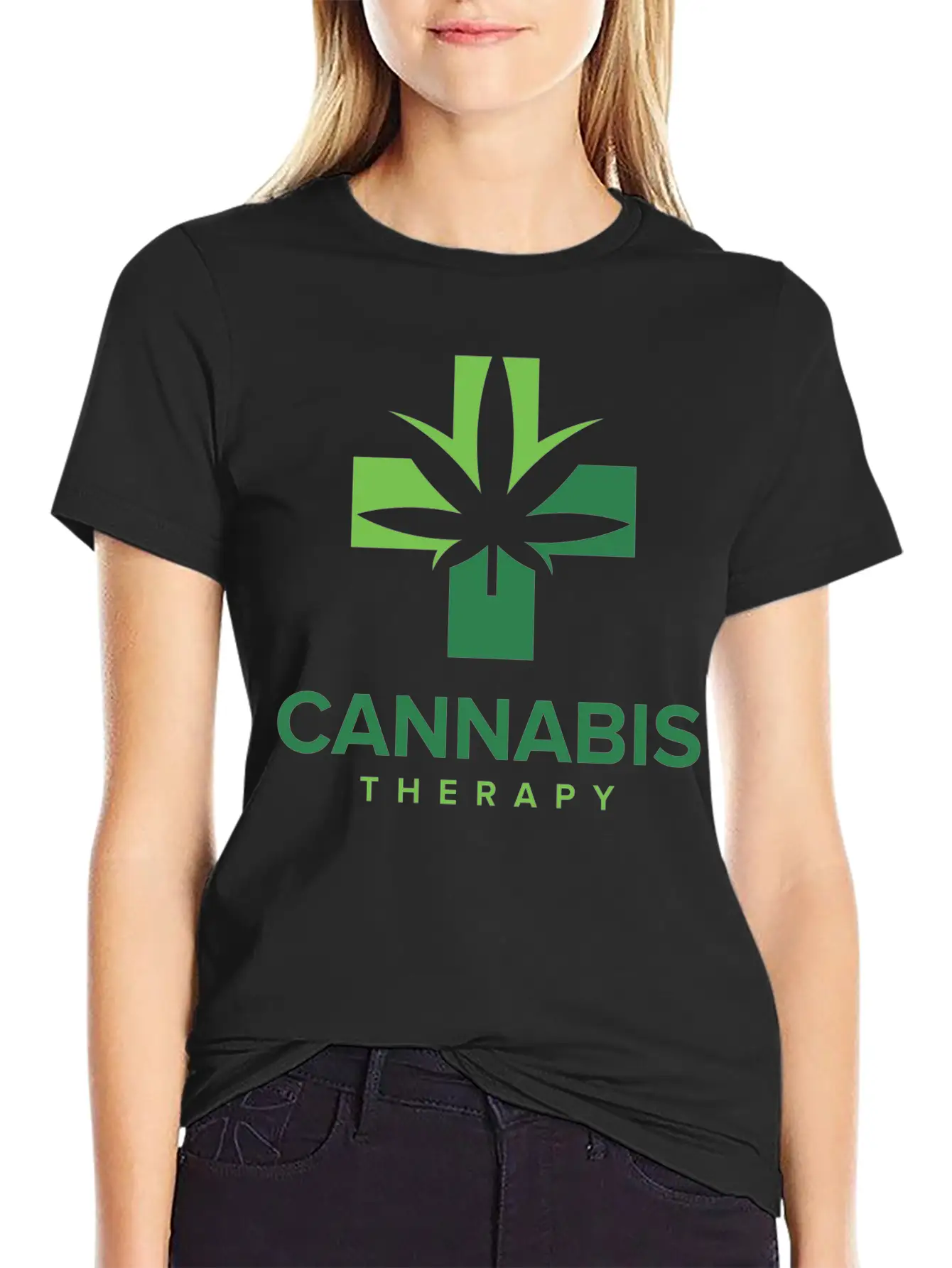 Cannabis Therapy Casual Graphic T-Shirt – Simple And Comfortable Daily Wear