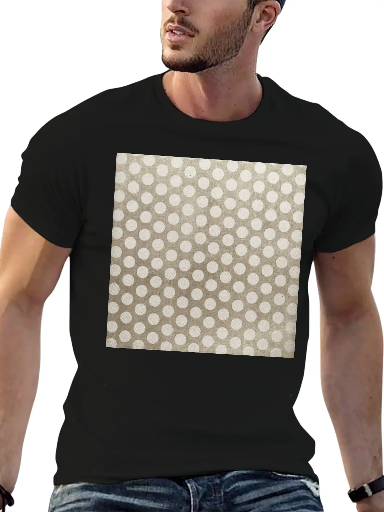 Canvas Design With Circles And A Great Texture Unisex Casual T-Shirt – Clean Design For Daily Comfort