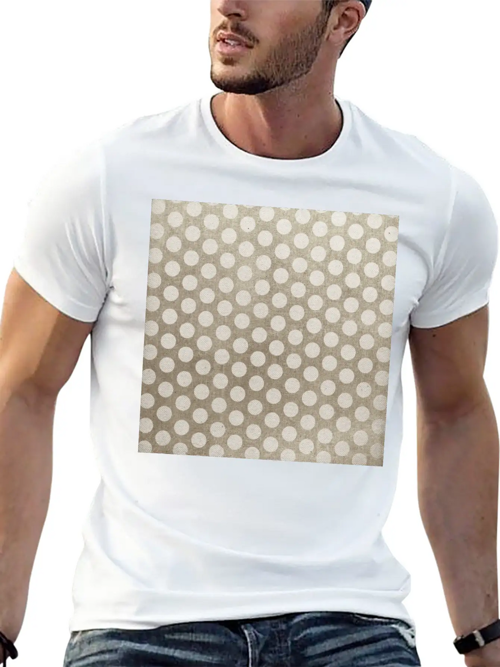Canvas Design With Circles And A Great Texture Unisex Casual T-Shirt – Clean Design For Daily Comfort