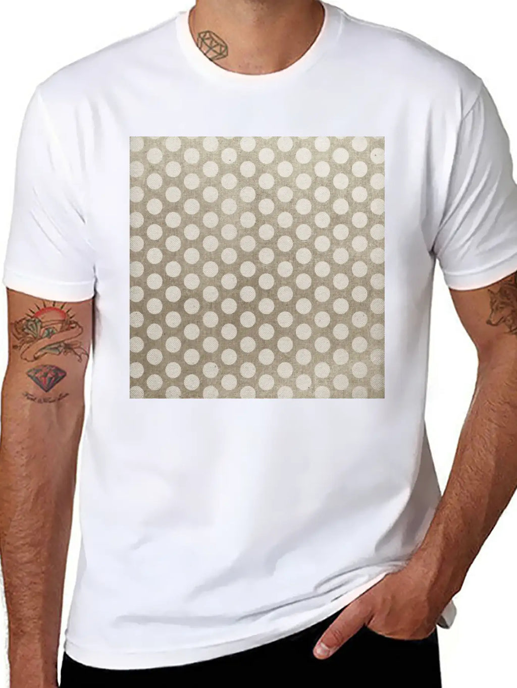 Canvas Design With Circles And A Great Texture Unisex Casual T-Shirt – Clean Design For Daily Comfort