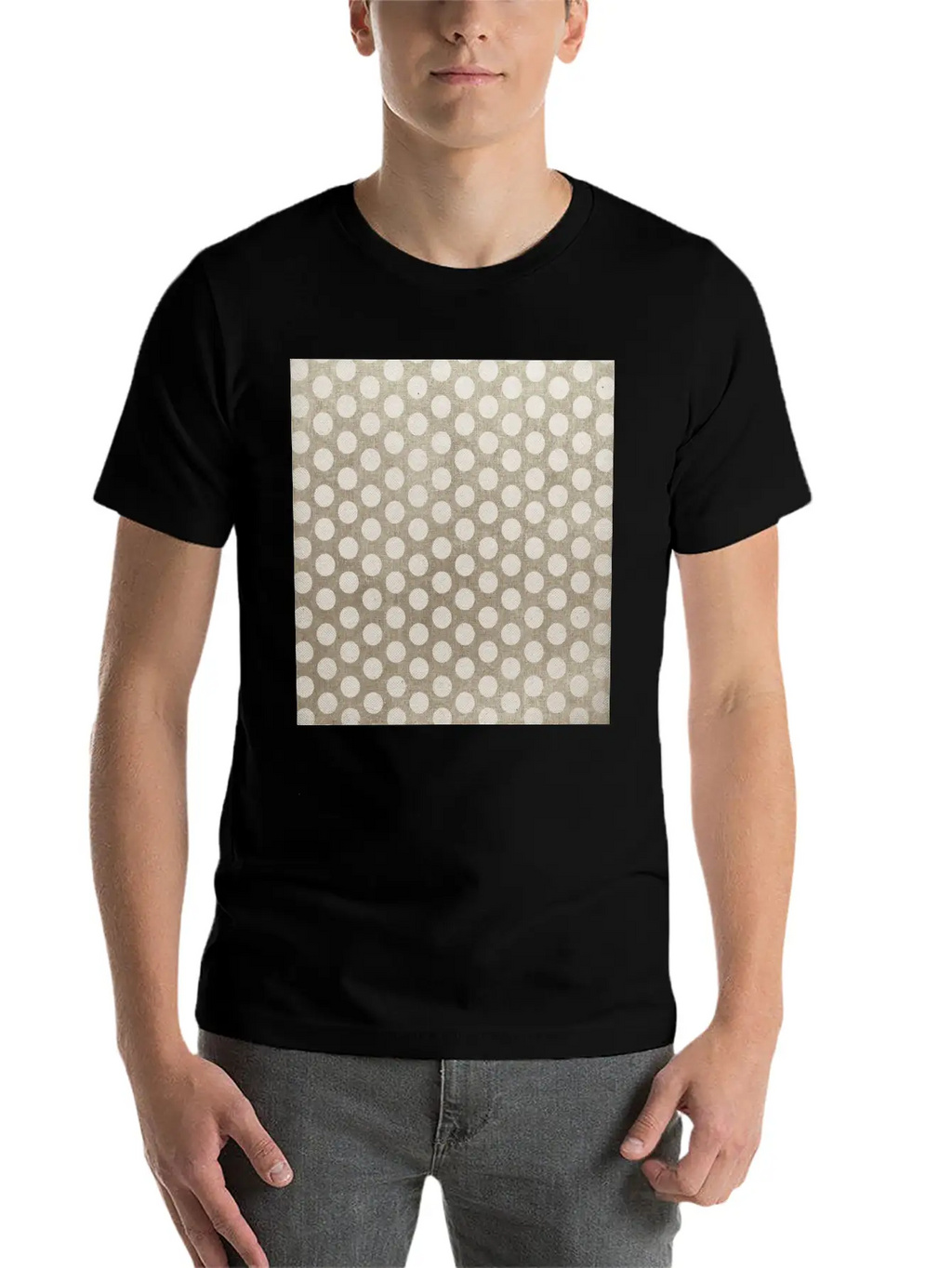 Canvas Design With Circles And A Great Texture Unisex Casual T-Shirt – Clean Design For Daily Comfort