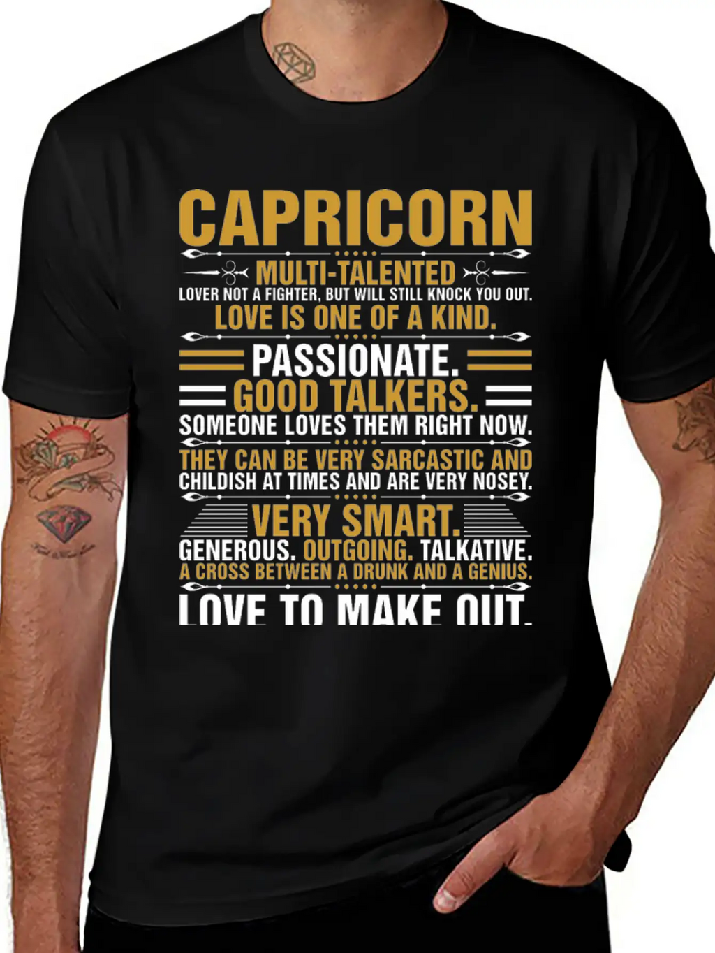 Capricorn Quotes Tshirt Unisex Casual T-Shirt – Clean Design For Daily Comfort