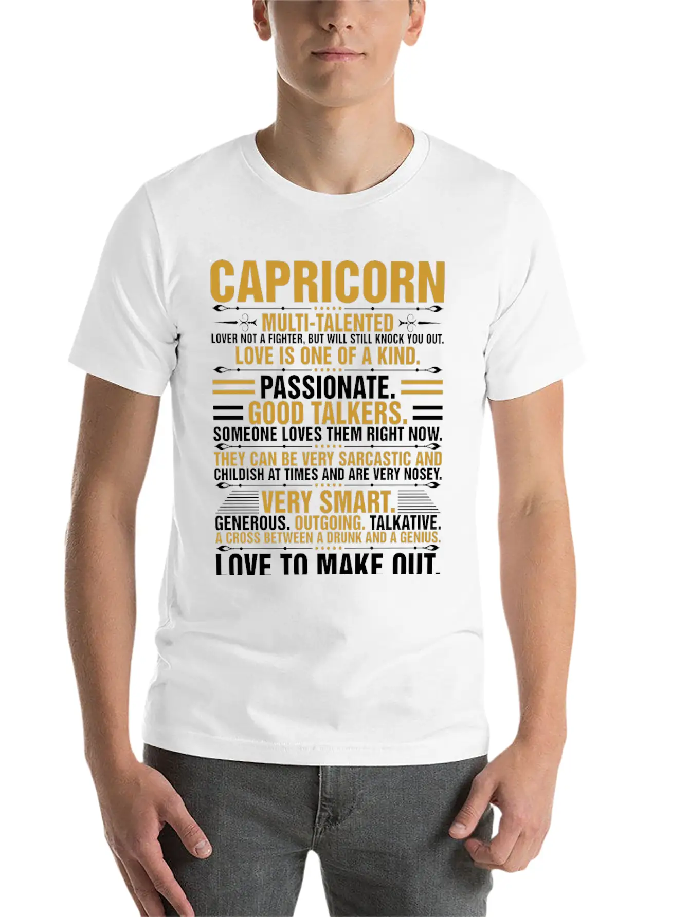 Capricorn Quotes Tshirt Unisex Casual T-Shirt – Clean Design For Daily Comfort