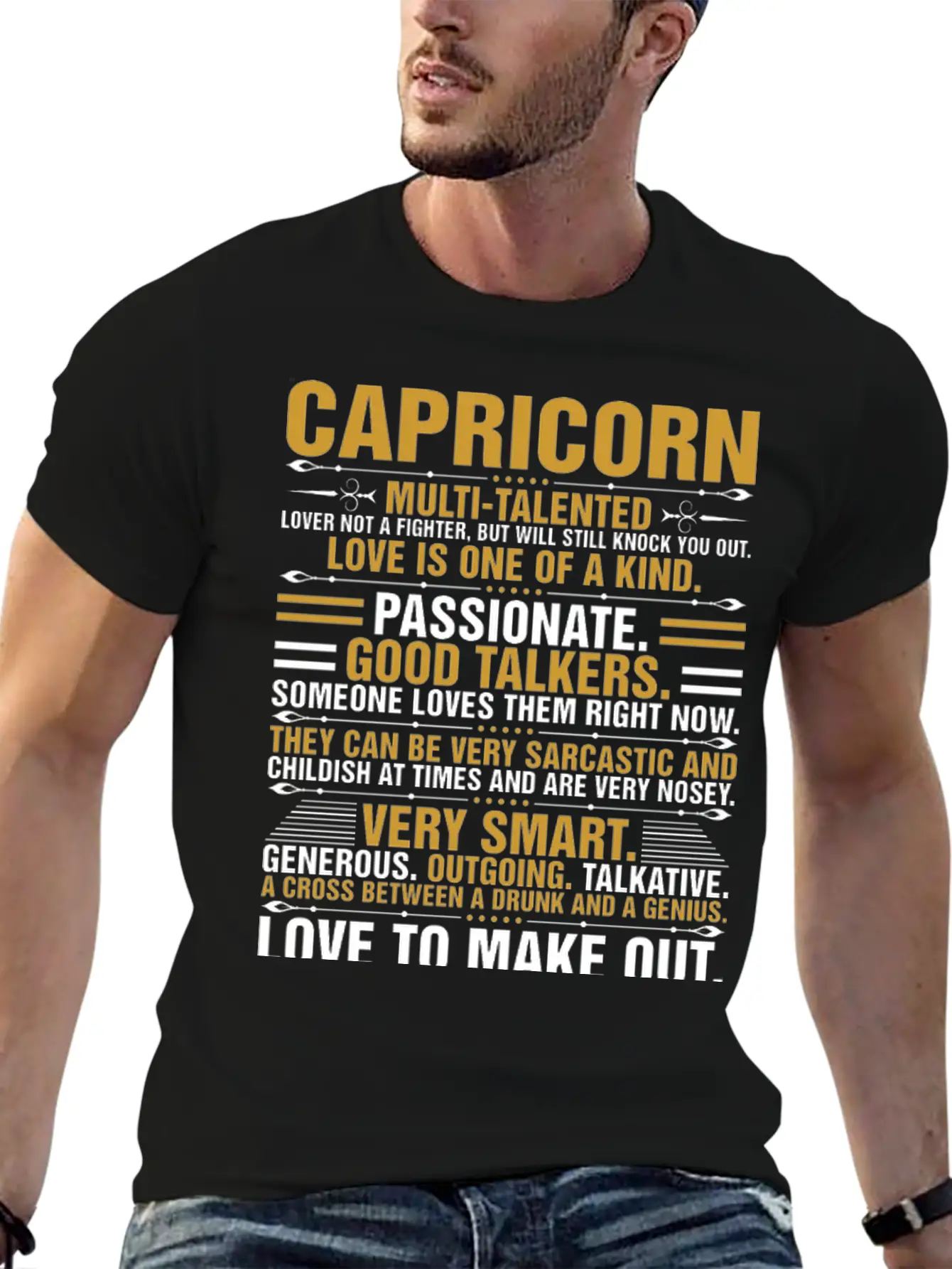 Capricorn Quotes Tshirt Unisex Casual T-Shirt – Clean Design For Daily Comfort