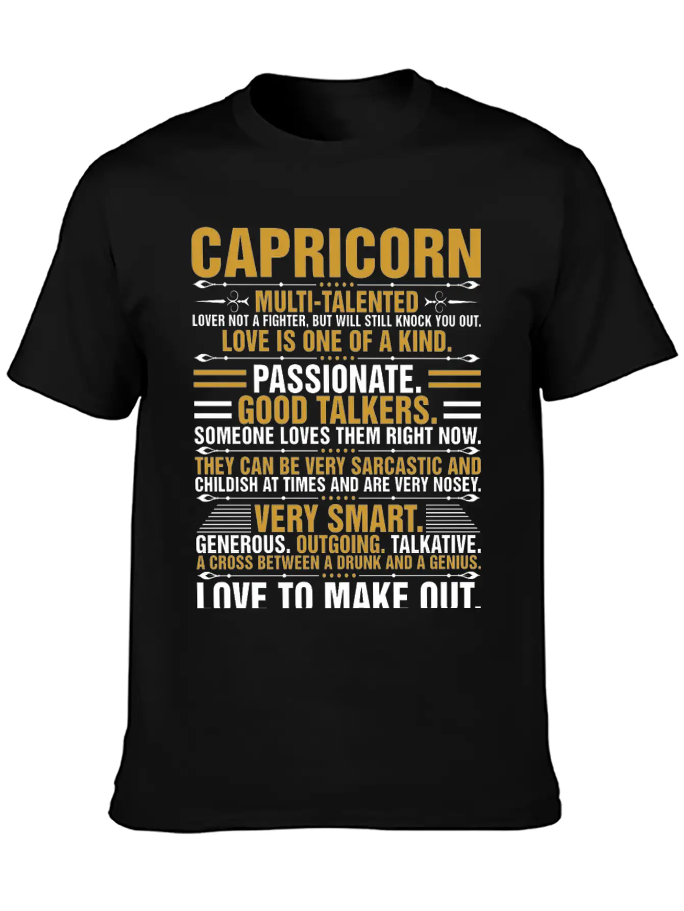 Capricorn Quotes Tshirt Unisex Casual T-Shirt – Clean Design For Daily Comfort