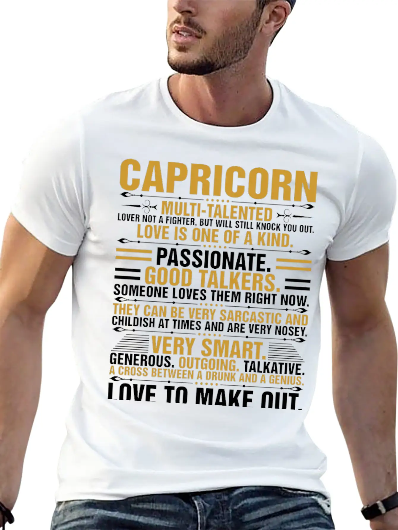 Capricorn Quotes Tshirt Unisex Casual T-Shirt – Clean Design For Daily Comfort