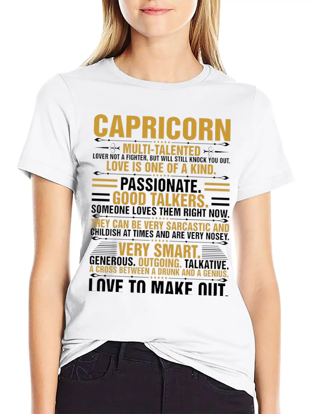 Capricorn Quotes Tshirt Unisex Casual T-Shirt – Clean Design For Daily Comfort