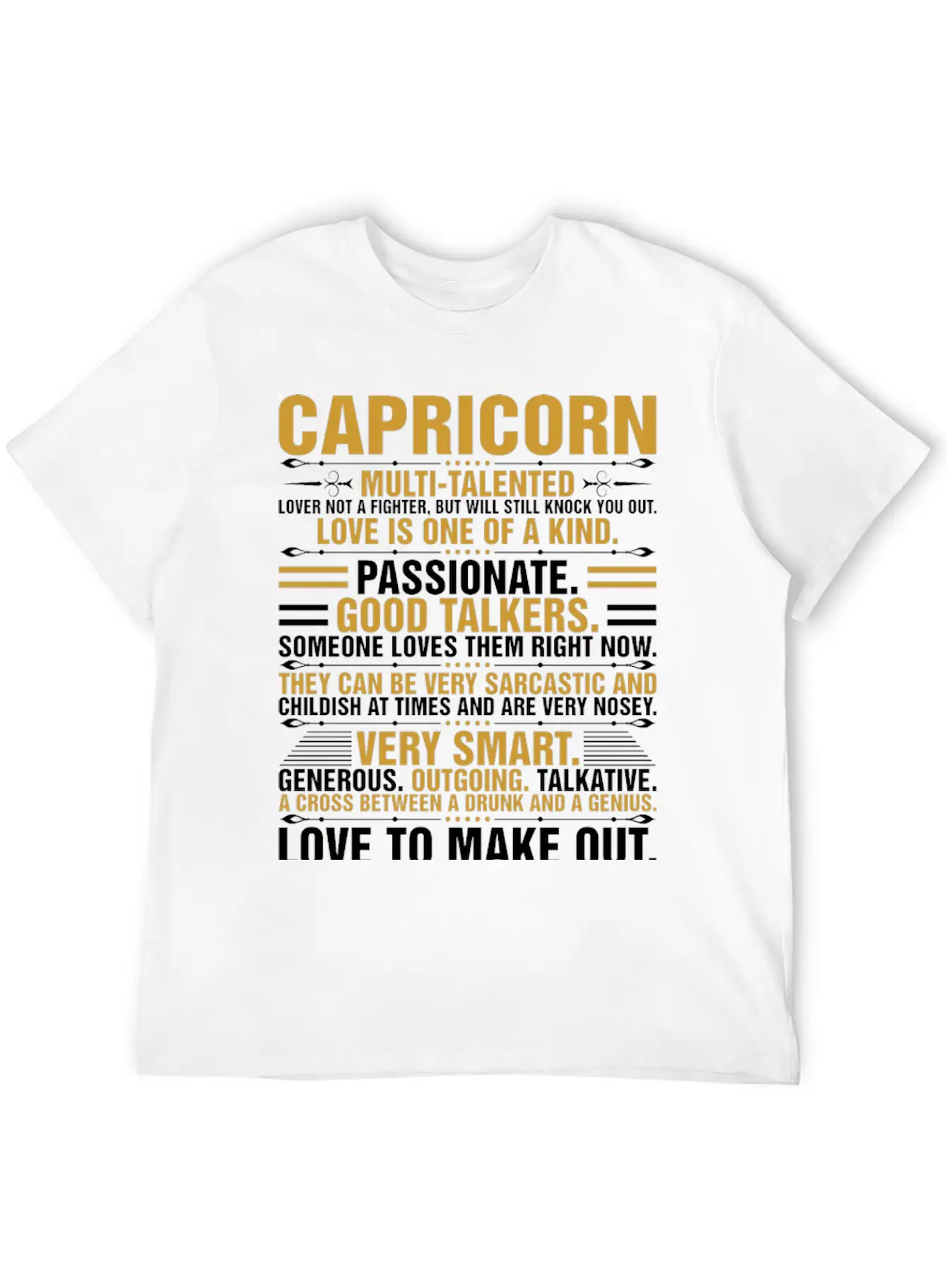 Capricorn Quotes Tshirt Unisex Casual T-Shirt – Clean Design For Daily Comfort