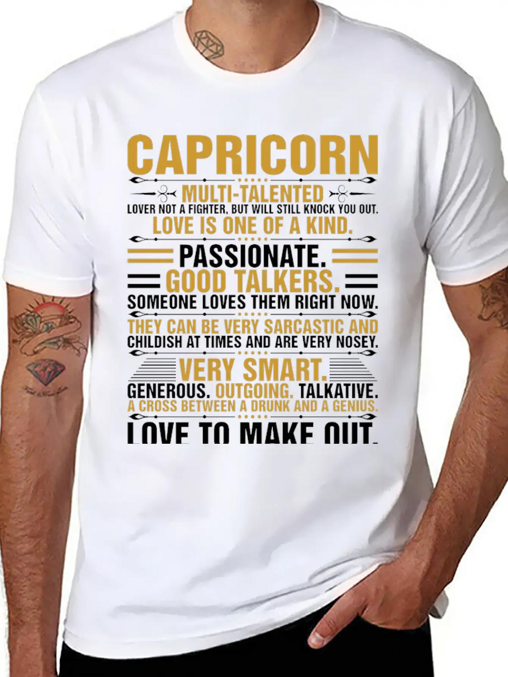 Capricorn Quotes Tshirt Unisex Casual T-Shirt – Clean Design For Daily Comfort
