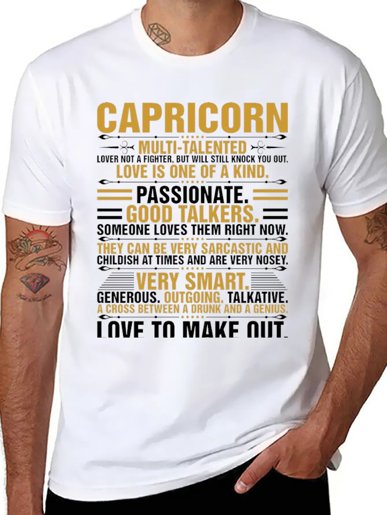 Capricorn Quotes Tshirt Unisex Casual T-Shirt – Clean Design For Daily Comfort