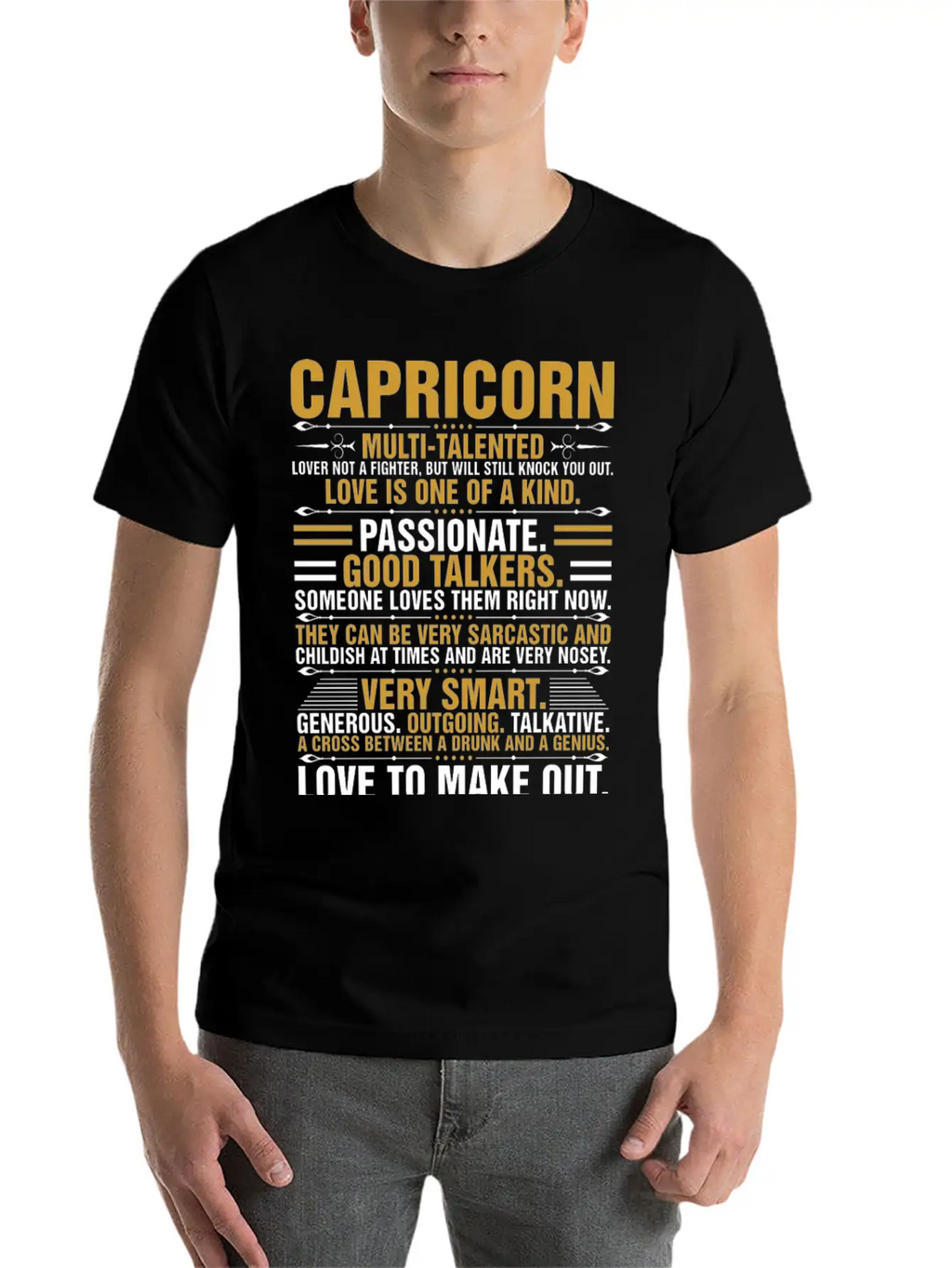 Capricorn Quotes Tshirt Unisex Casual T-Shirt – Clean Design For Daily Comfort