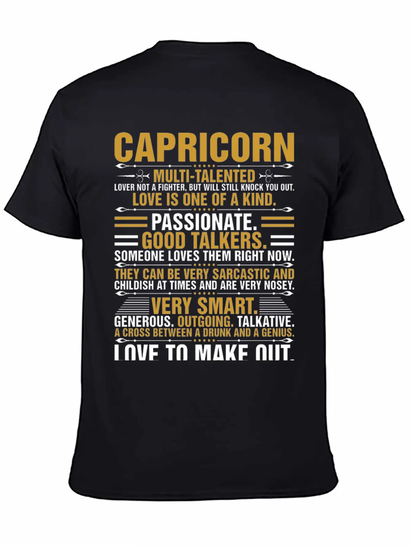 Capricorn Quotes Tshirt Unisex Casual T-Shirt – Clean Design For Daily Comfort