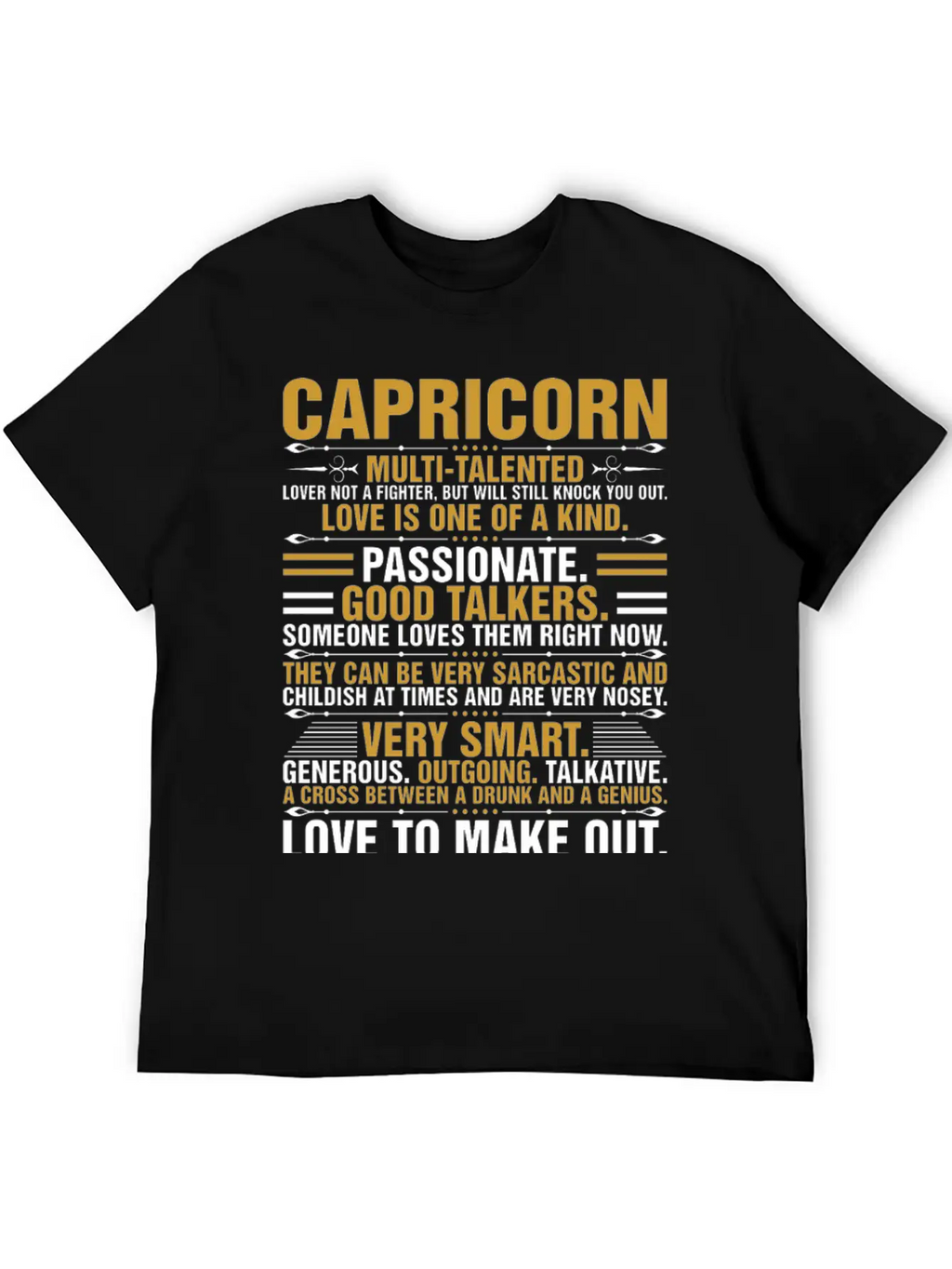 Capricorn Quotes Tshirt Unisex Casual T-Shirt – Clean Design For Daily Comfort