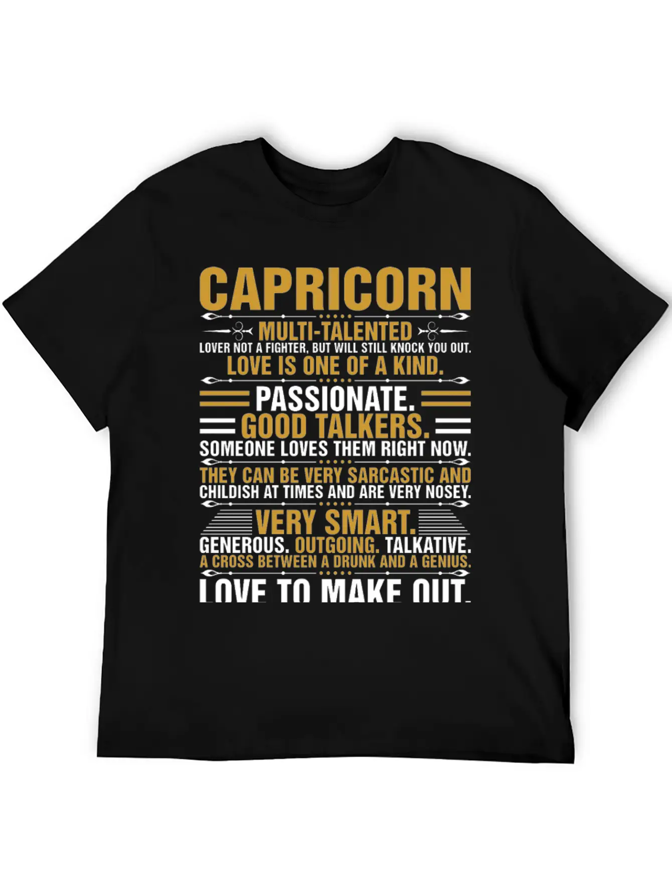 Capricorn Quotes Tshirt Unisex Casual T-Shirt – Clean Design For Daily Comfort