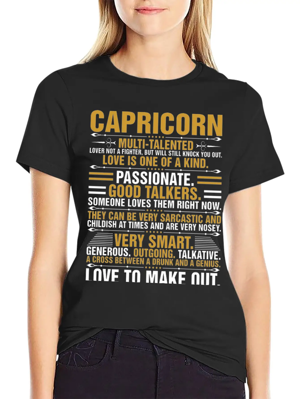 Capricorn Quotes Tshirt Unisex Casual T-Shirt – Clean Design For Daily Comfort