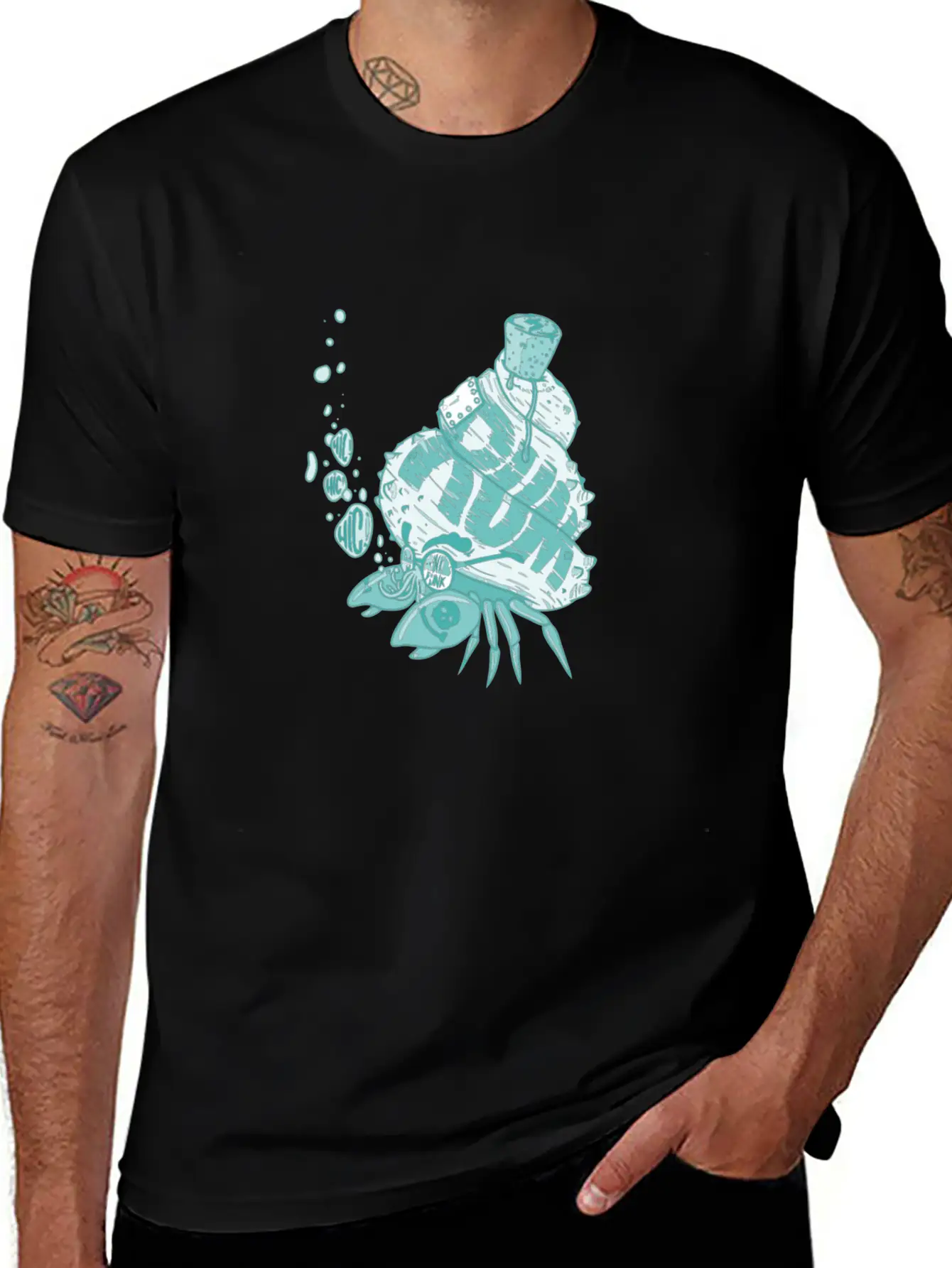 Captain Hermit Crab Is Drucking Funk Essential Cotton Tee For Daily Outfits – Unisex Style