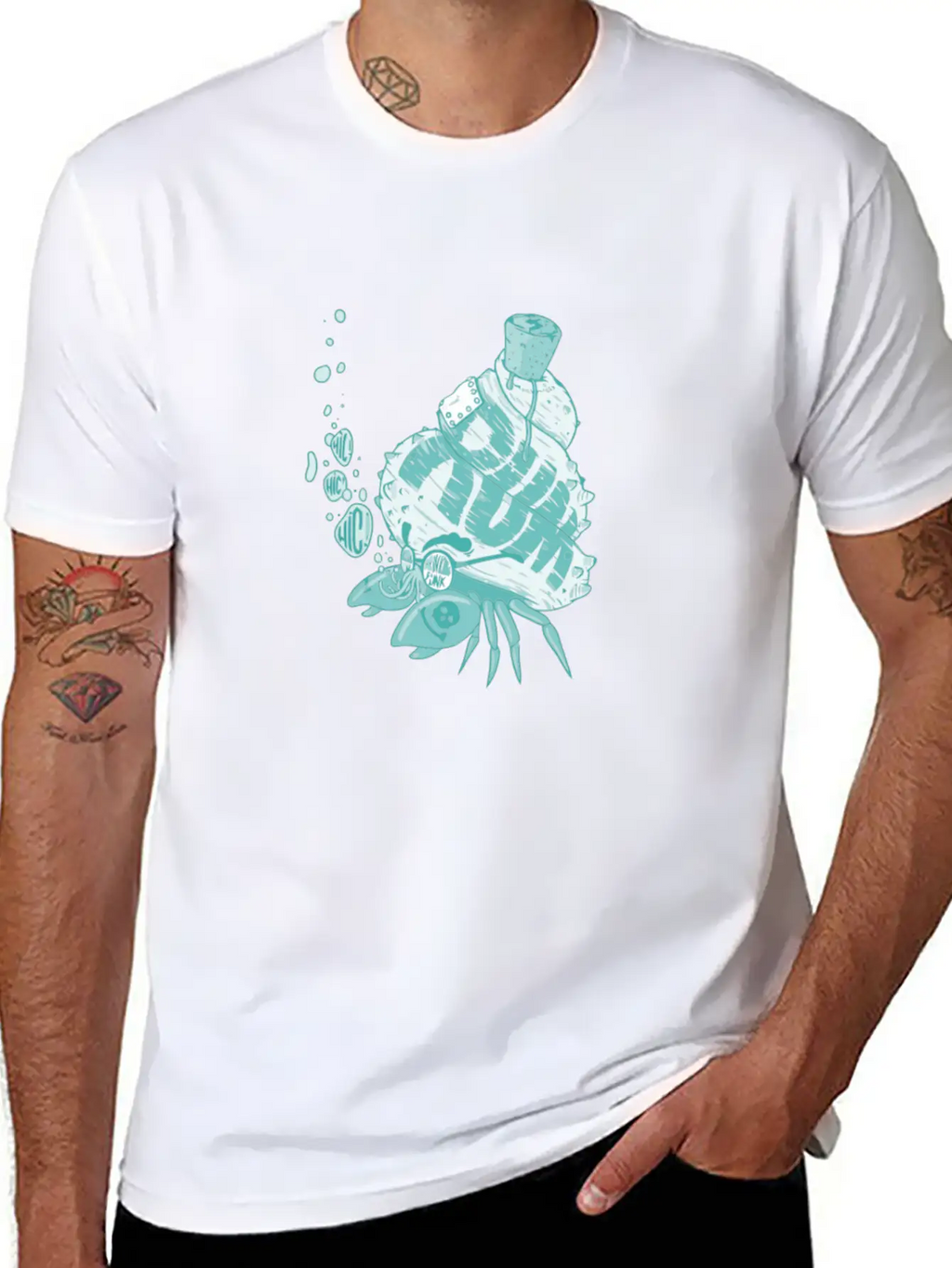 Captain Hermit Crab Is Drucking Funk Essential Cotton Tee For Daily Outfits – Unisex Style