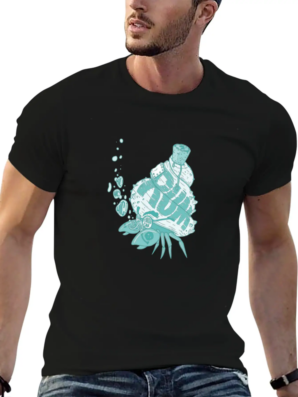 Captain Hermit Crab Is Drucking Funk Essential Cotton Tee For Daily Outfits – Unisex Style