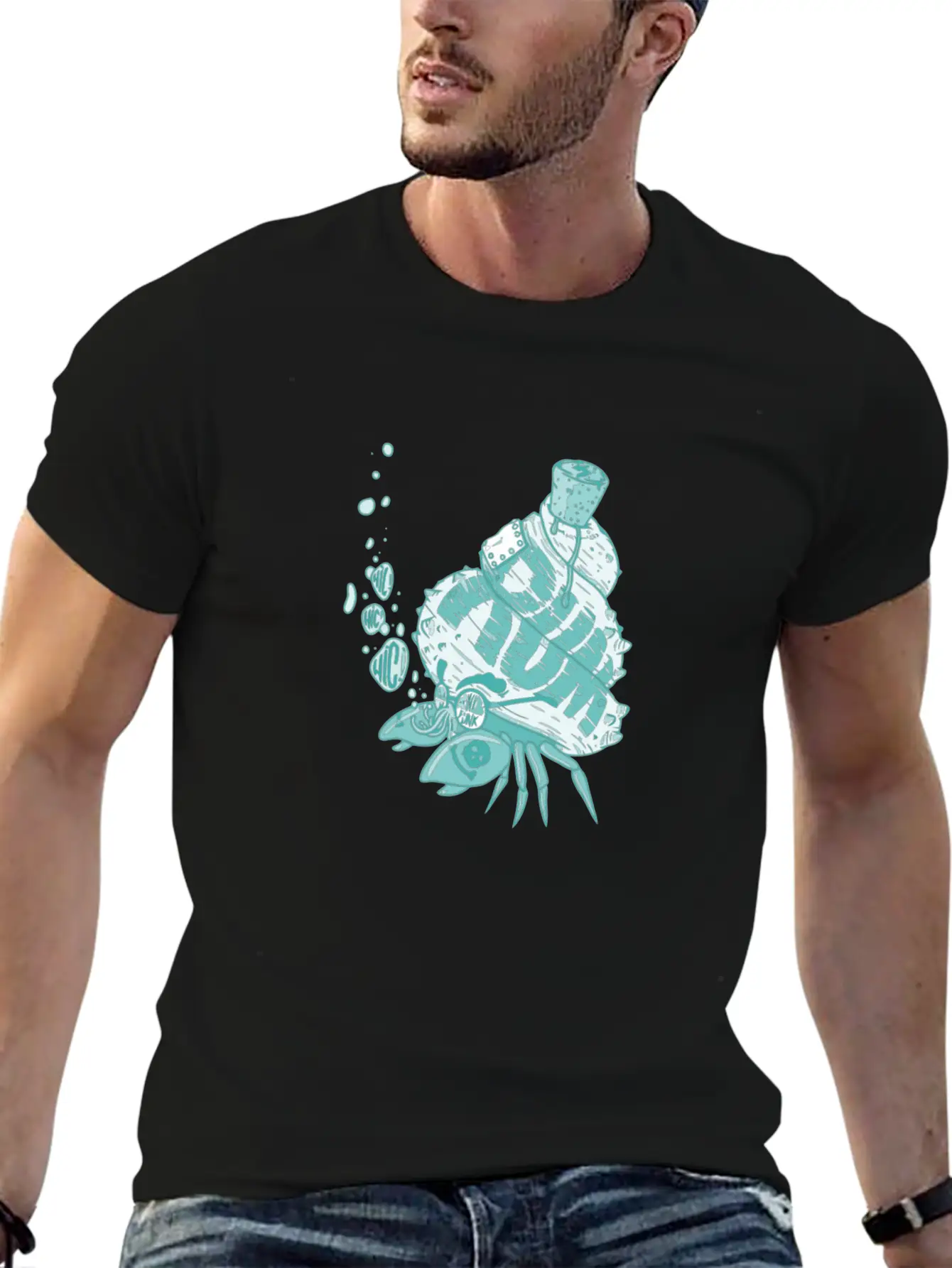Captain Hermit Crab Is Drucking Funk Essential Cotton Tee For Daily Outfits – Unisex Style