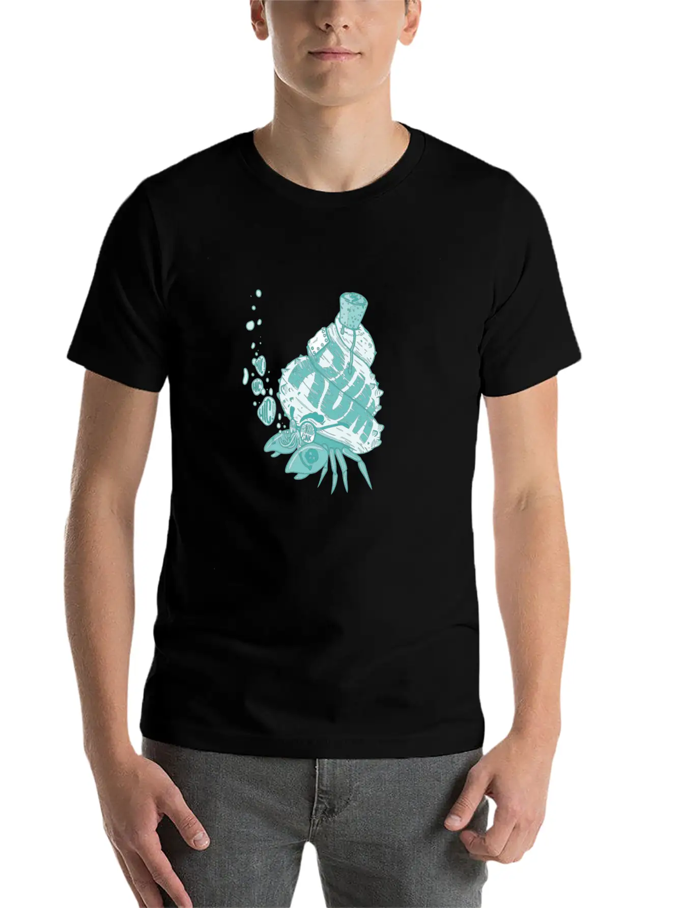 Captain Hermit Crab Is Drucking Funk Essential Cotton Tee For Daily Outfits – Unisex Style
