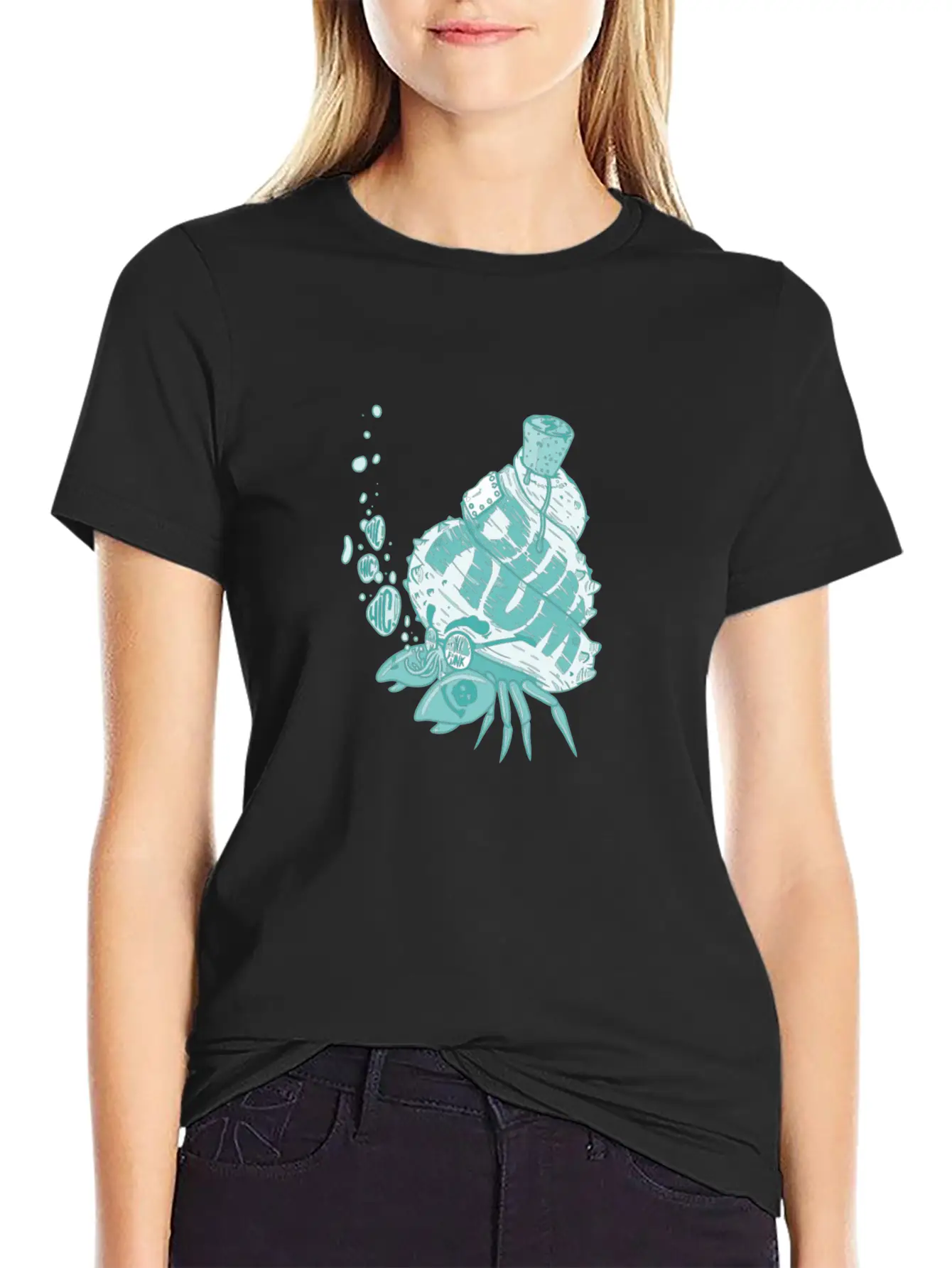 Captain Hermit Crab Is Drucking Funk Essential Cotton Tee For Daily Outfits – Unisex Style