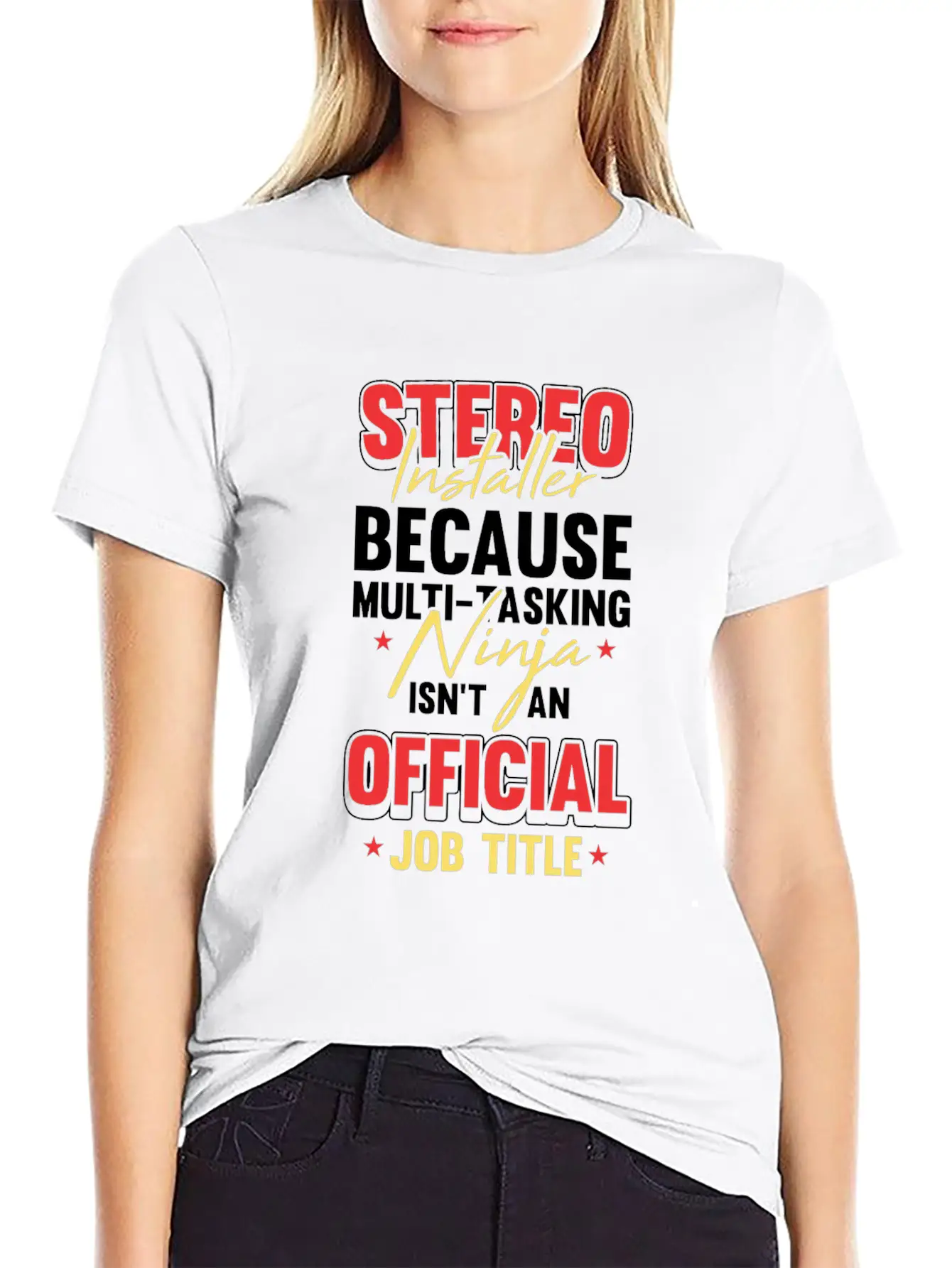 Car Audio Stereo Installer Job Title For A Music Stylish Everyday T-Shirt – Unisex Basic Cotton Tee