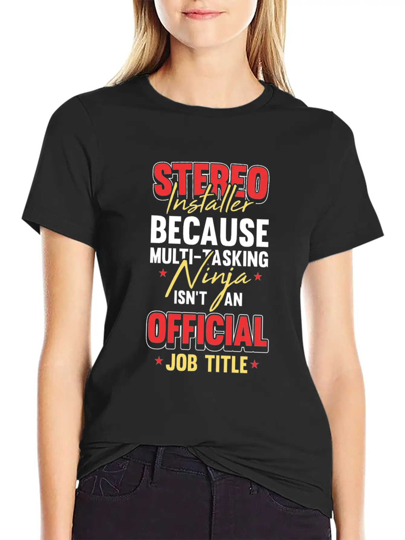 Car Audio Stereo Installer Job Title For A Music Stylish Everyday T-Shirt – Unisex Basic Cotton Tee