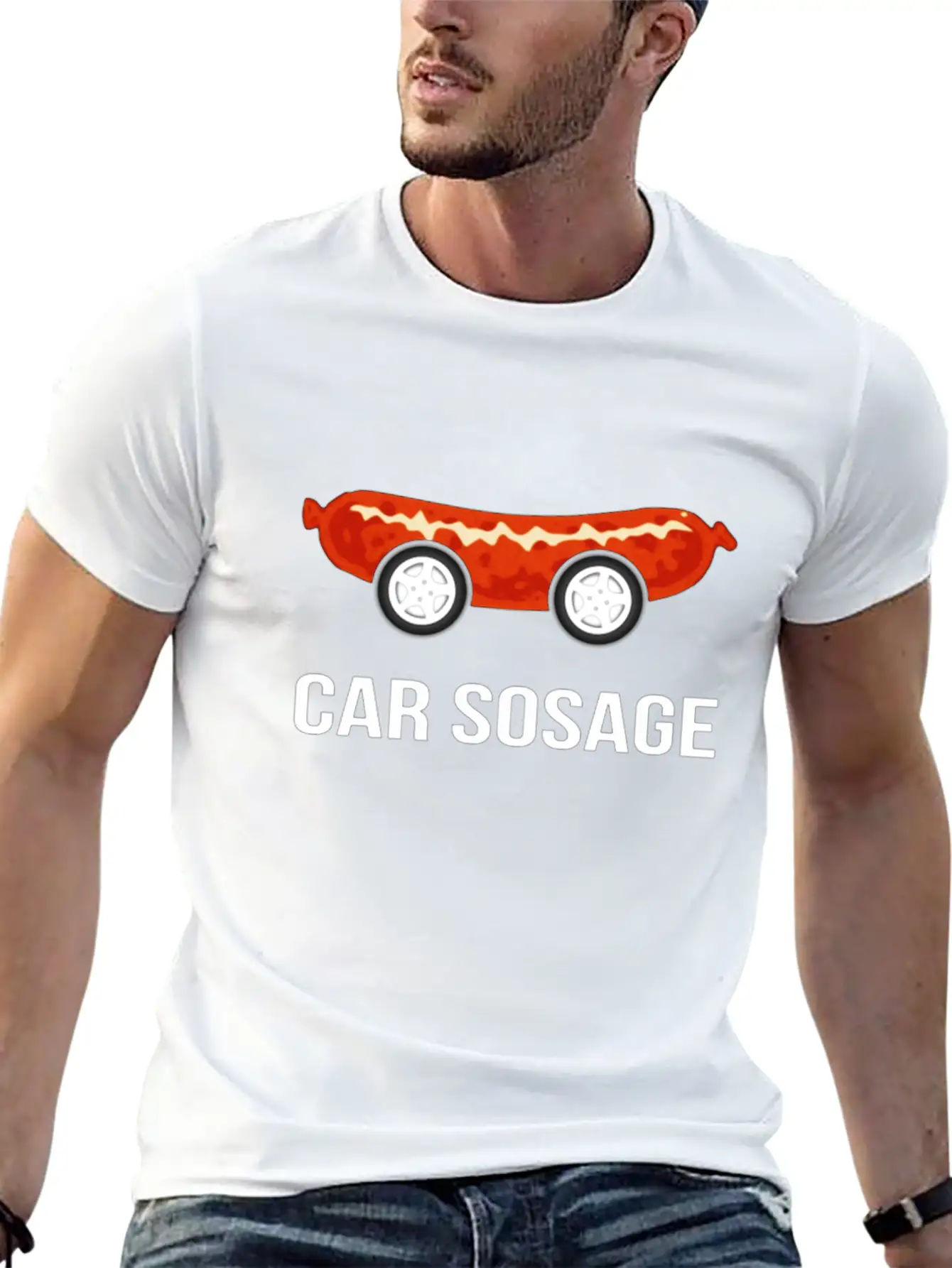 Car Sosage Tshirt Unisex Casual T-Shirt – Clean Design For Daily Comfort