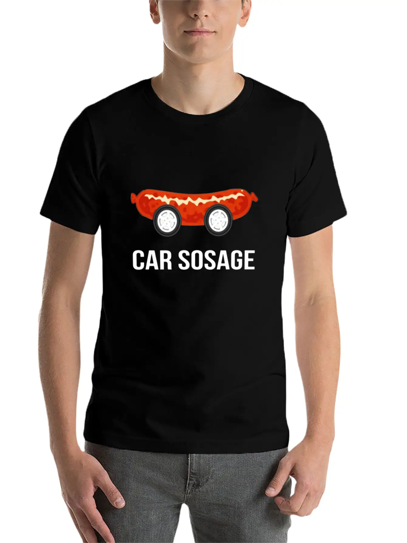 Car Sosage Tshirt Unisex Casual T-Shirt – Clean Design For Daily Comfort