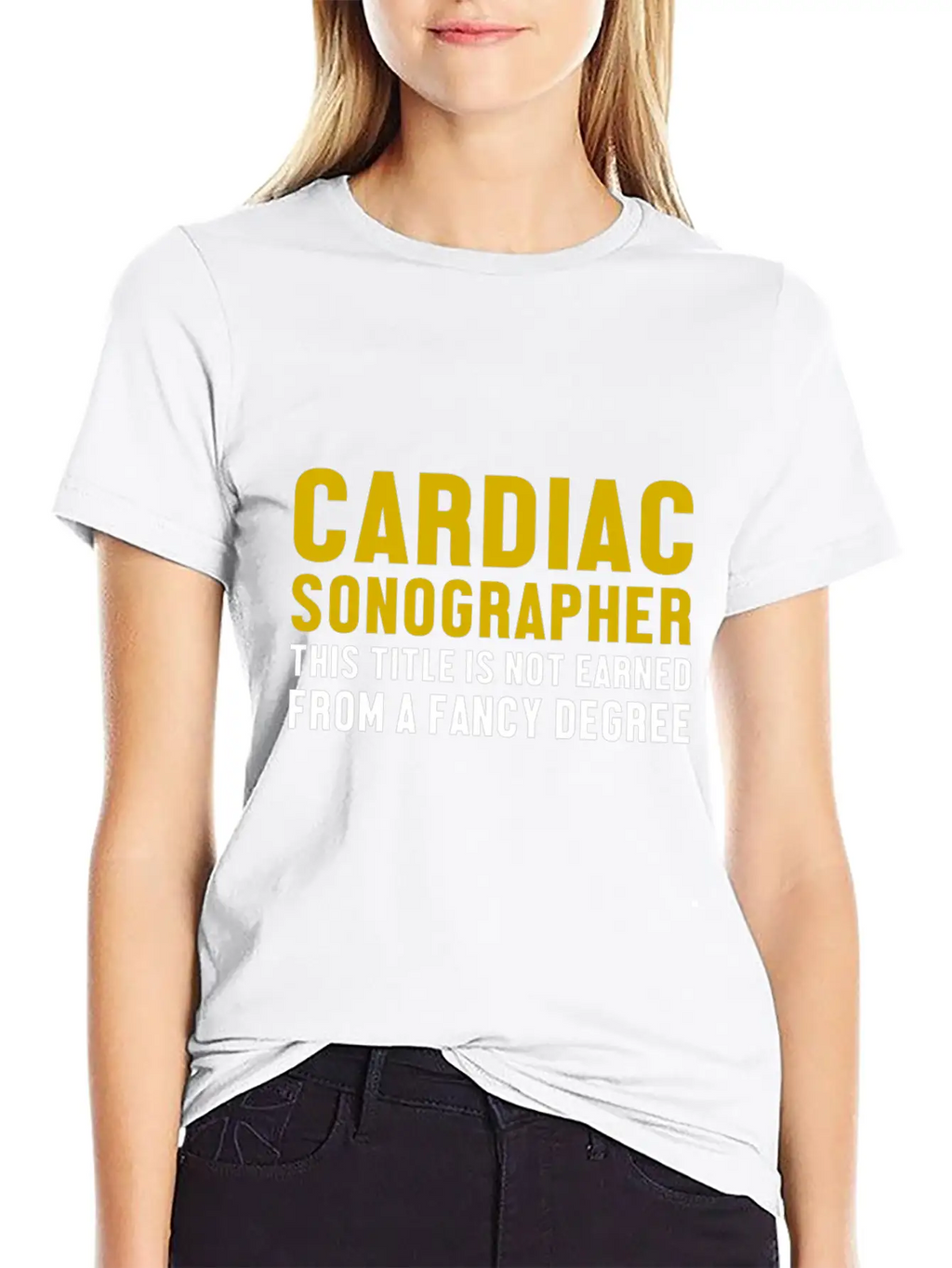 Cardiac Sonographer Echo Tech Degree RDCS Design Unisex Short Sleeve Soft Cotton T-Shirt – Casual Everyday Wear