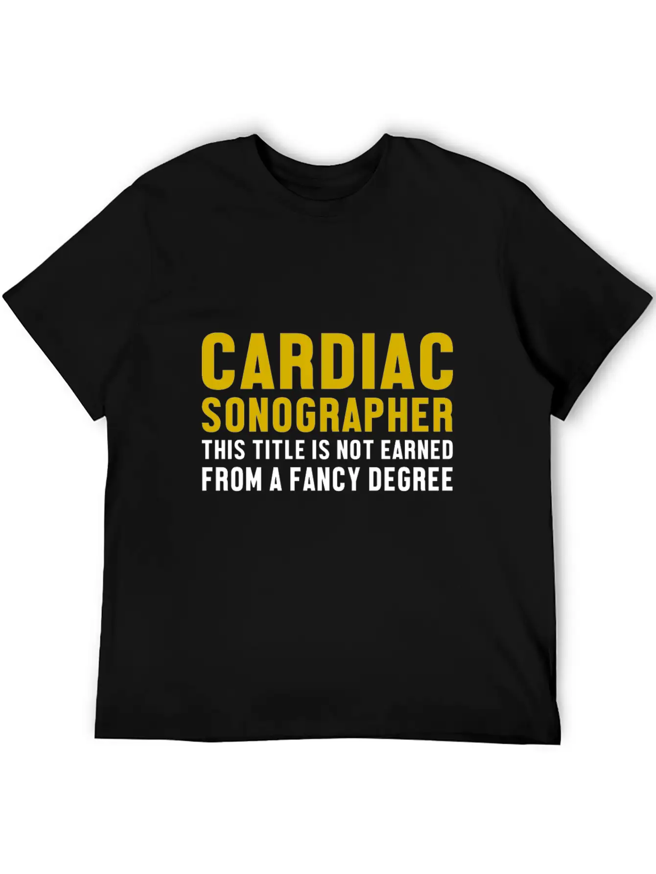 Cardiac Sonographer Echo Tech Degree RDCS Design Unisex Short Sleeve Soft Cotton T-Shirt – Casual Everyday Wear