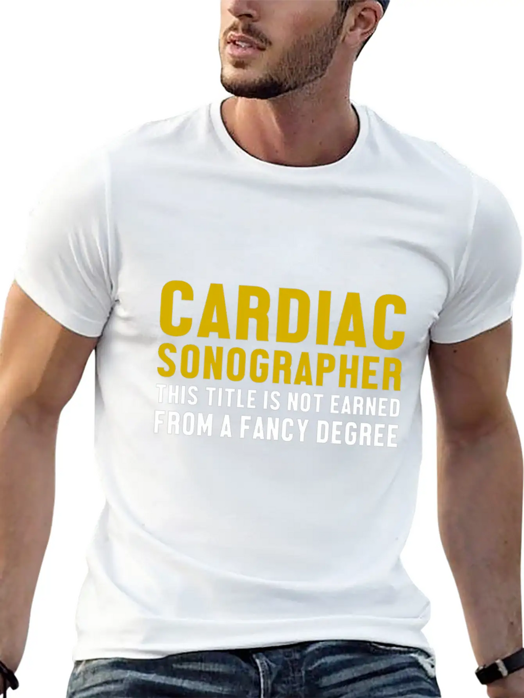 Cardiac Sonographer Echo Tech Degree RDCS Design Unisex Short Sleeve Soft Cotton T-Shirt – Casual Everyday Wear