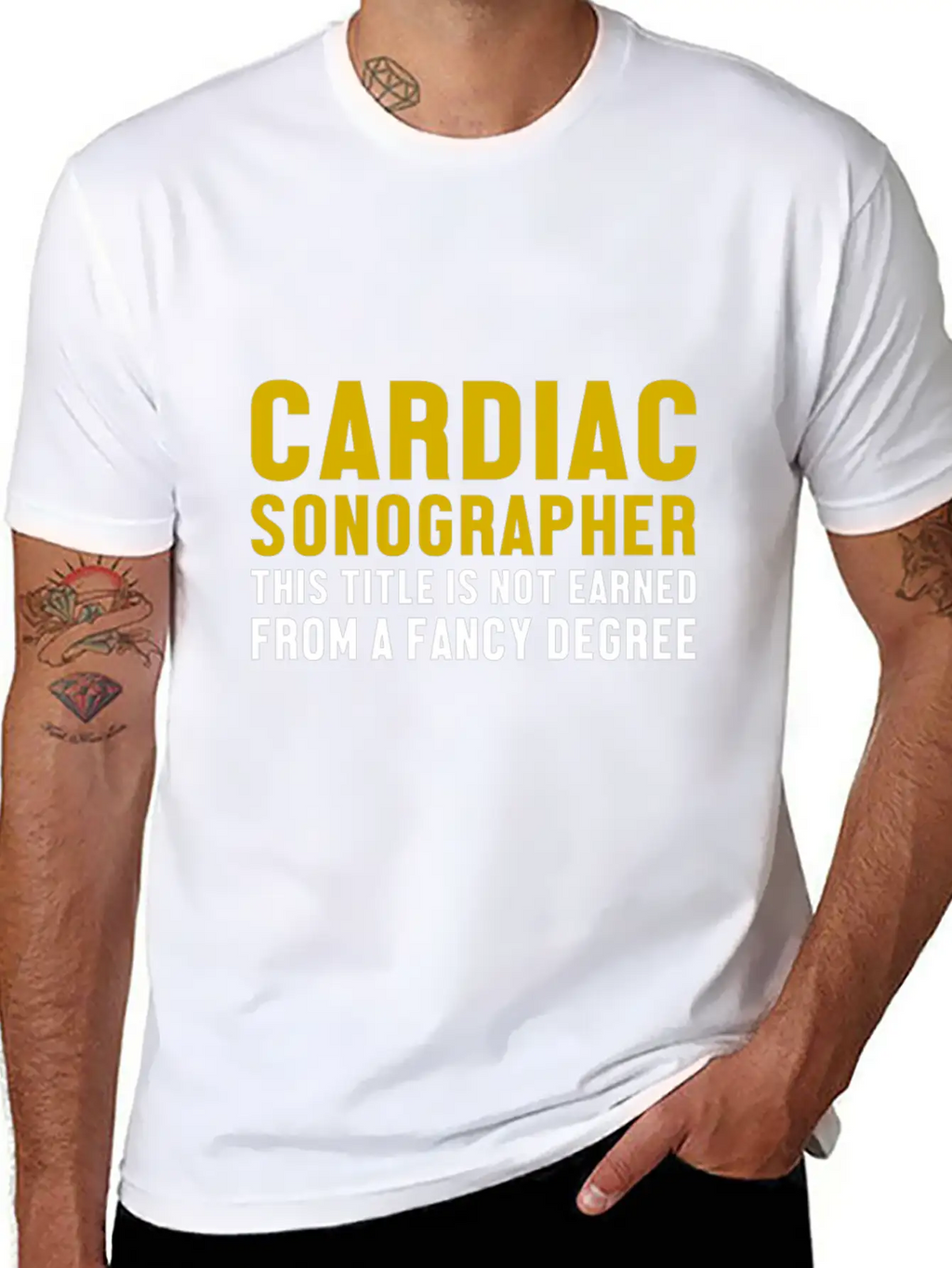 Cardiac Sonographer Echo Tech Degree RDCS Design Unisex Short Sleeve Soft Cotton T-Shirt – Casual Everyday Wear