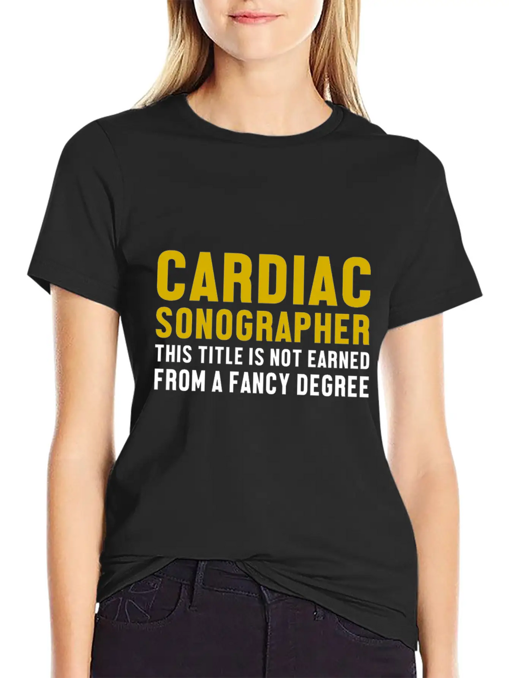 Cardiac Sonographer Echo Tech Degree RDCS Design Unisex Short Sleeve Soft Cotton T-Shirt – Casual Everyday Wear