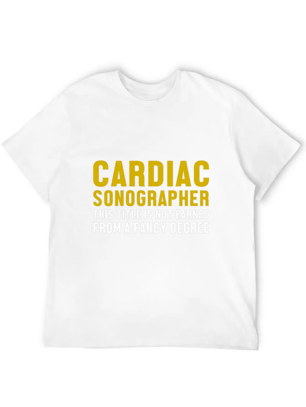 Cardiac Sonographer Echo Tech Degree RDCS Design Unisex Short Sleeve Soft Cotton T-Shirt – Casual Everyday Wear