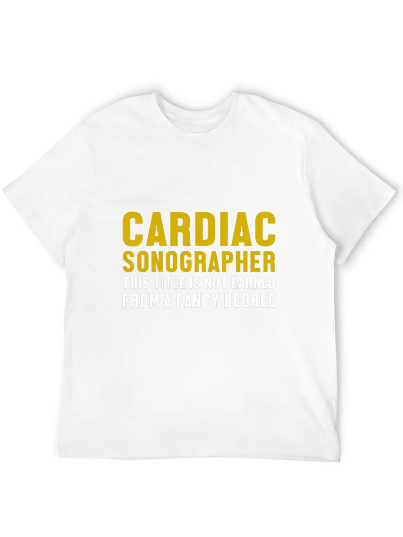 Cardiac Sonographer Echo Tech Degree RDCS Design Unisex Short Sleeve Soft Cotton T-Shirt – Casual Everyday Wear