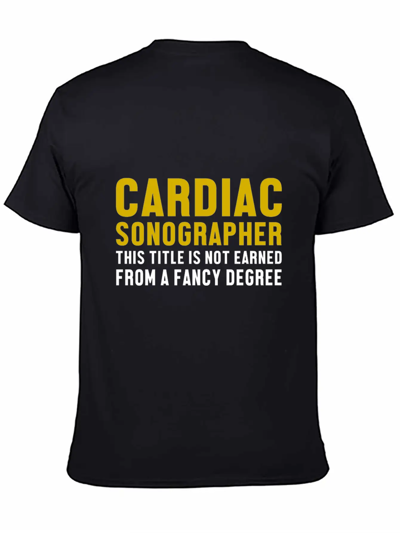 Cardiac Sonographer Echo Tech Degree RDCS Design Unisex Short Sleeve Soft Cotton T-Shirt – Casual Everyday Wear