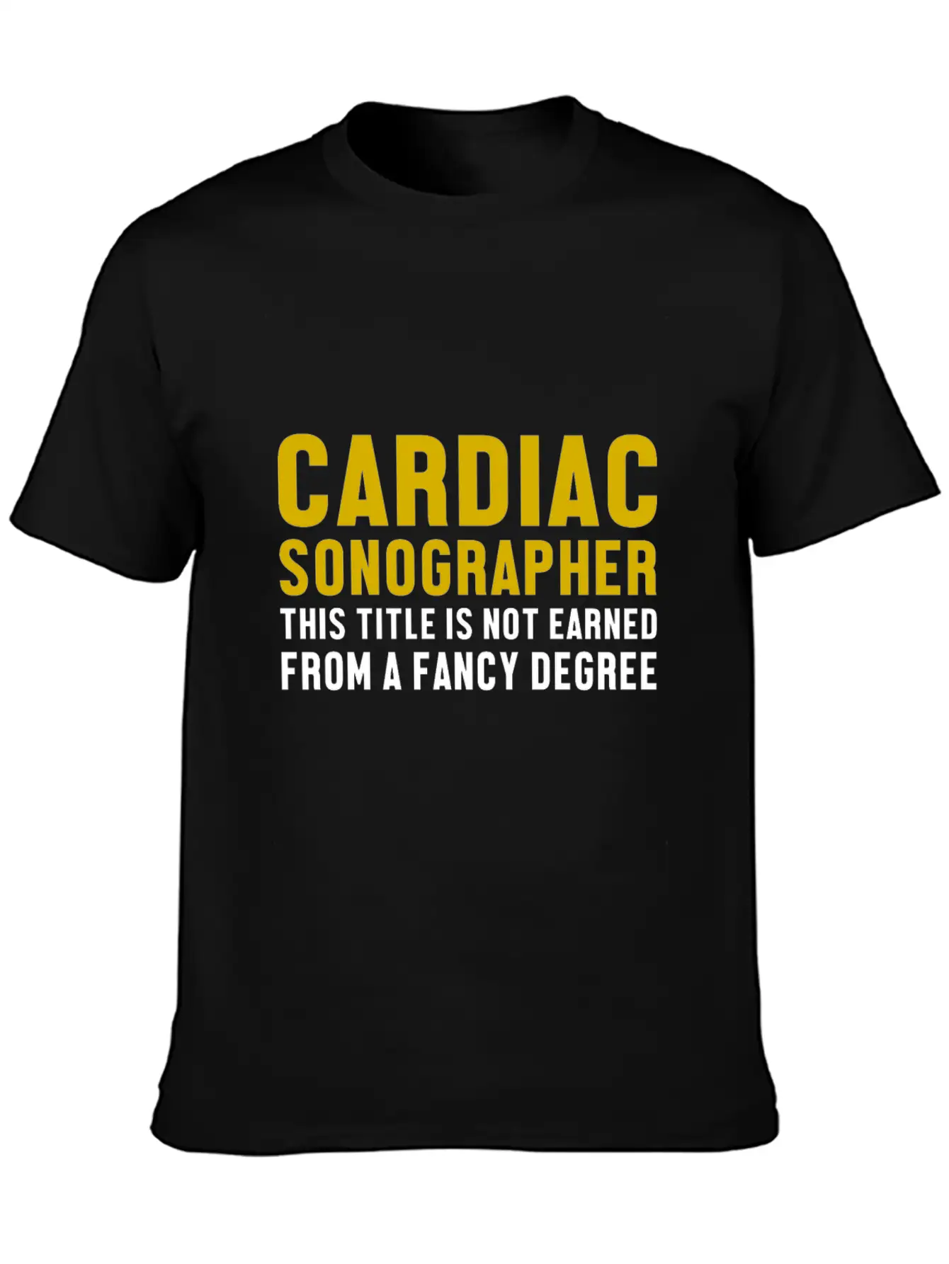 Cardiac Sonographer Echo Tech Degree RDCS Design Unisex Short Sleeve Soft Cotton T-Shirt – Casual Everyday Wear
