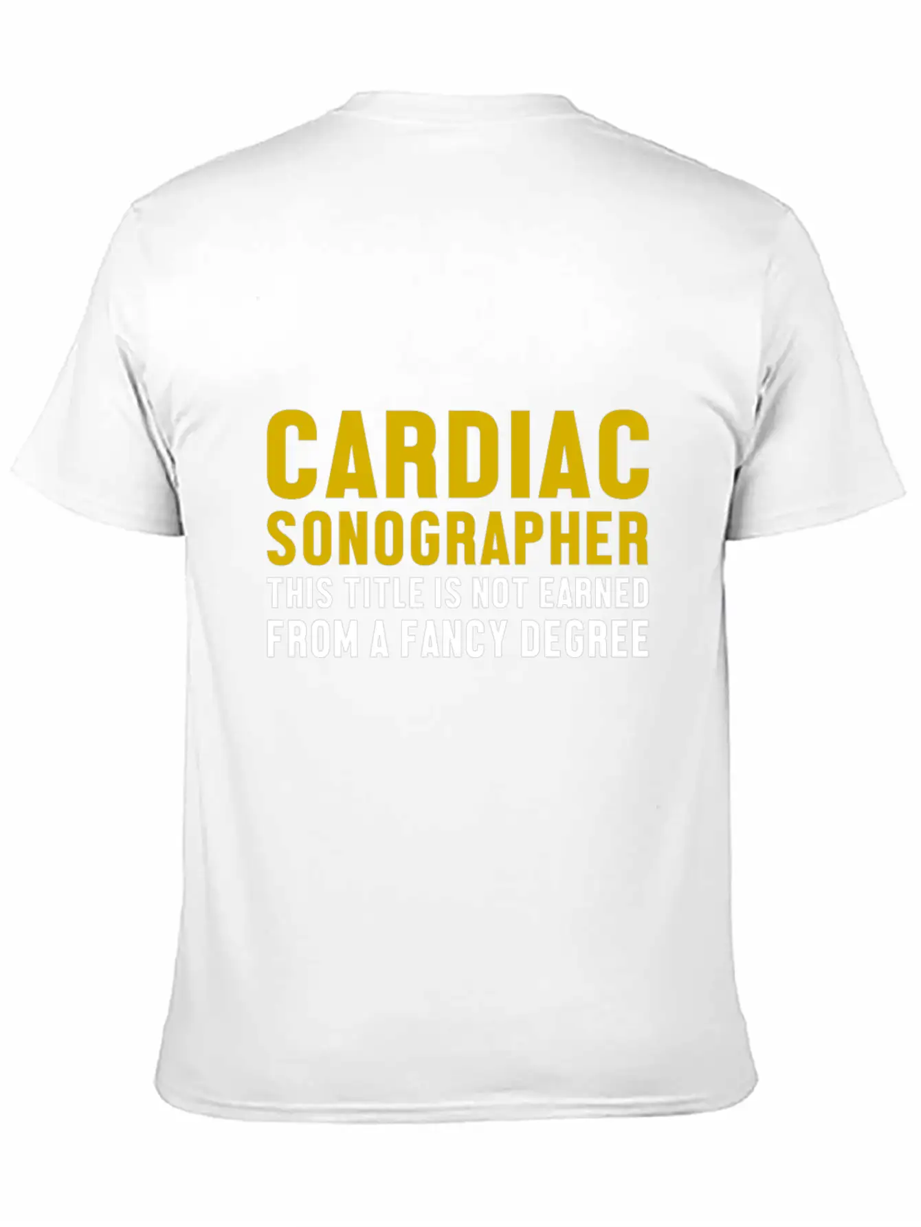 Cardiac Sonographer Echo Tech Degree RDCS Design Unisex Short Sleeve Soft Cotton T-Shirt – Casual Everyday Wear