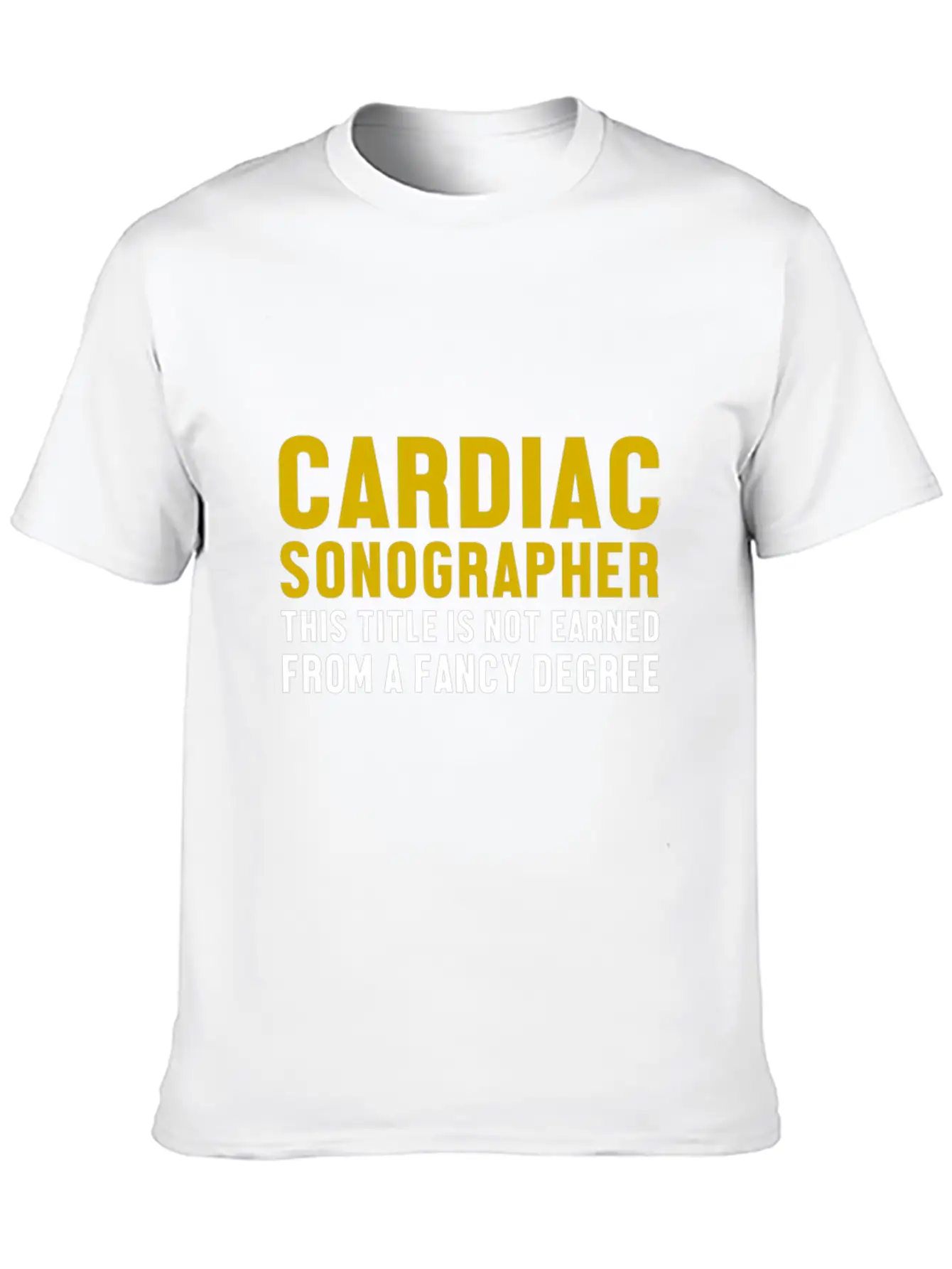 Cardiac Sonographer Echo Tech Degree RDCS Design Unisex Short Sleeve Soft Cotton T-Shirt – Casual Everyday Wear