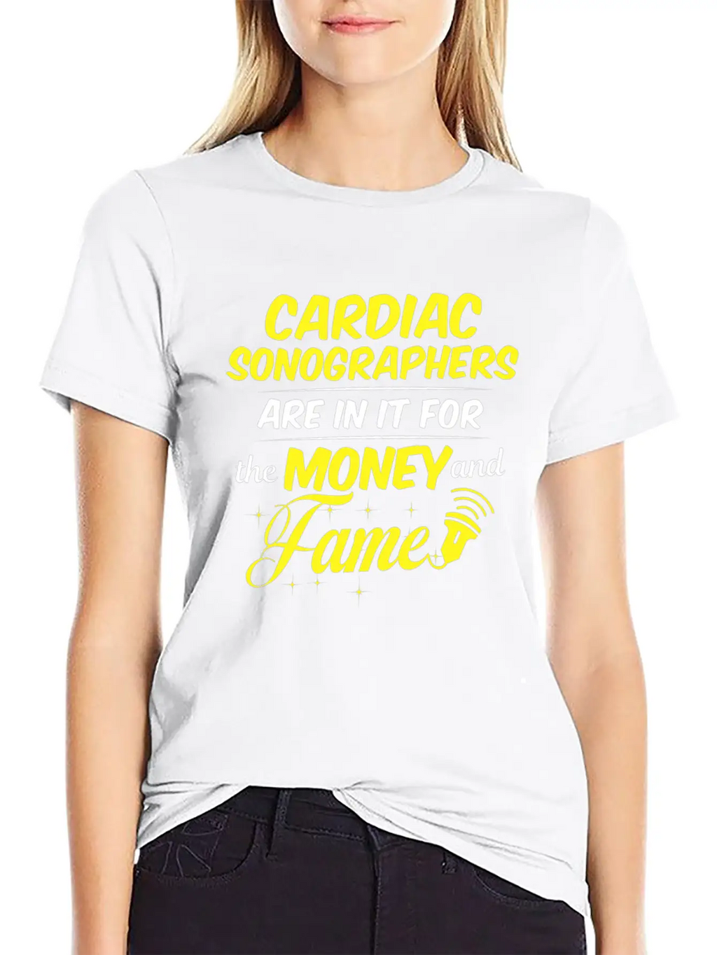 Cardiac Sonographer Echo Tech Money RDCS Product Unisex Short Sleeve Soft Cotton T-Shirt – Casual Everyday Wear