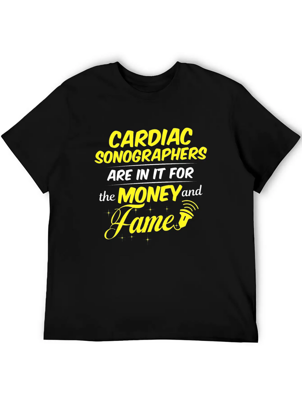 Cardiac Sonographer Echo Tech Money RDCS Product Unisex Short Sleeve Soft Cotton T-Shirt – Casual Everyday Wear