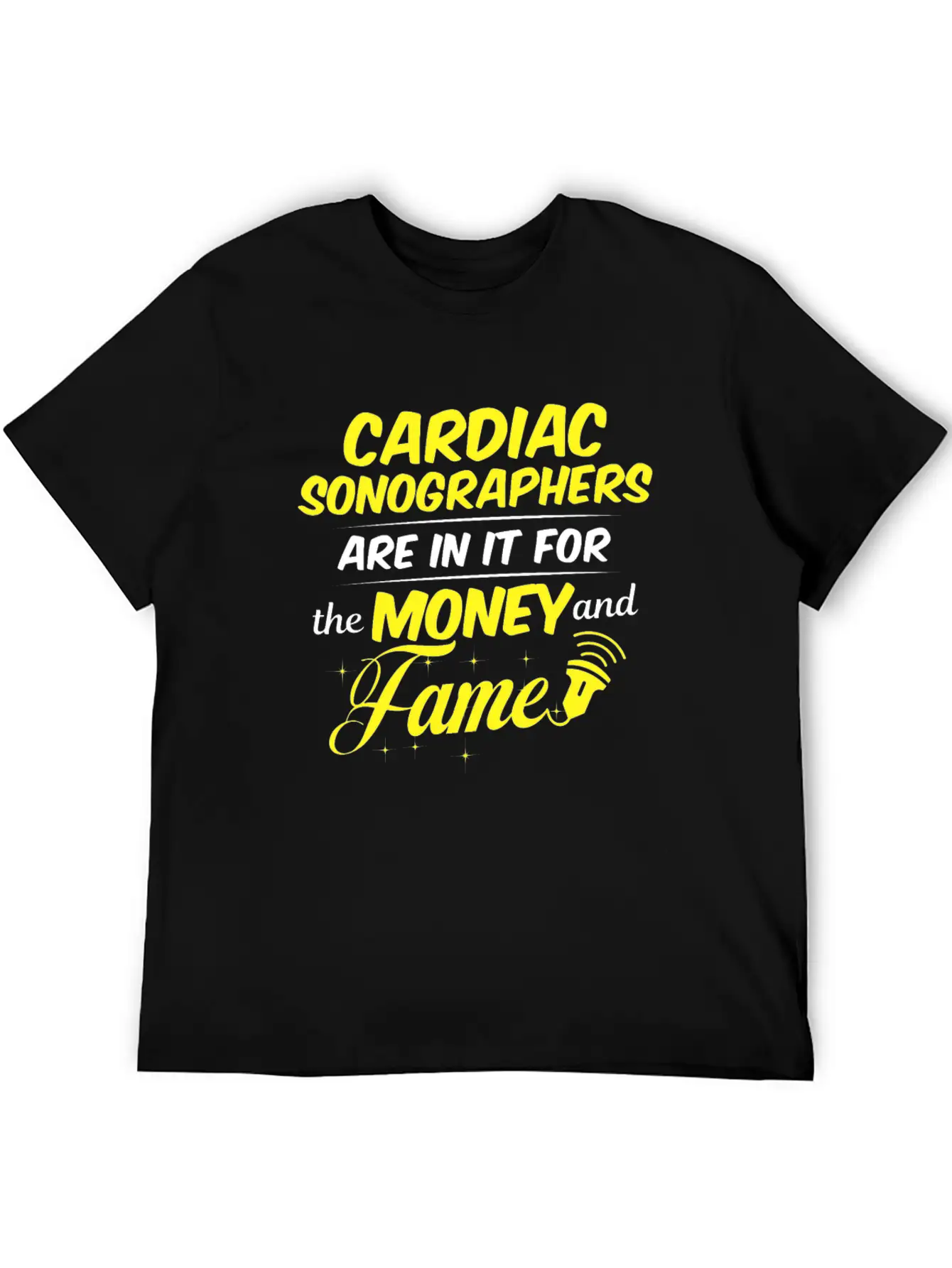 Cardiac Sonographer Echo Tech Money RDCS Product Unisex Short Sleeve Soft Cotton T-Shirt – Casual Everyday Wear