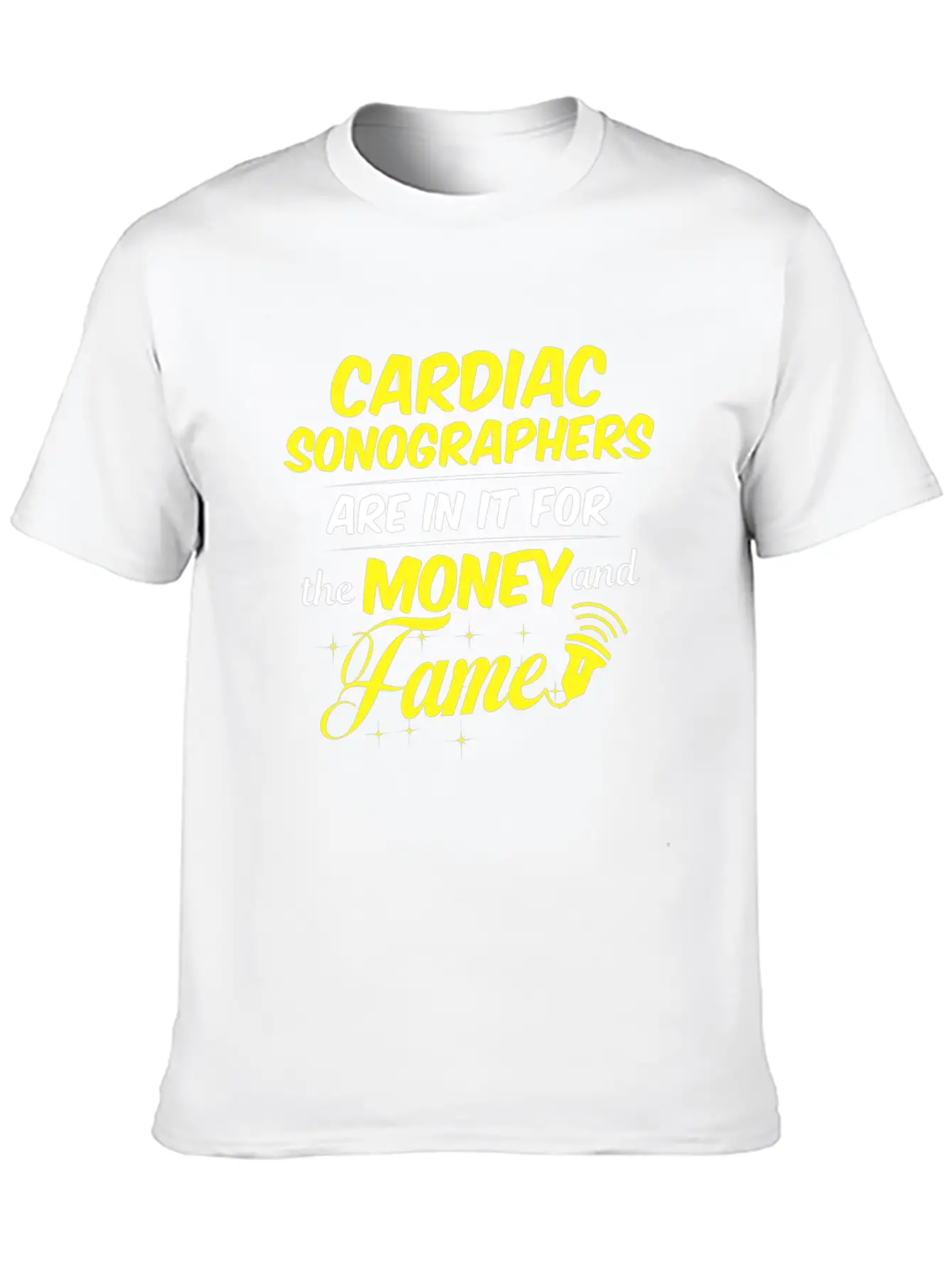 Cardiac Sonographer Echo Tech Money RDCS Product Unisex Short Sleeve Soft Cotton T-Shirt – Casual Everyday Wear