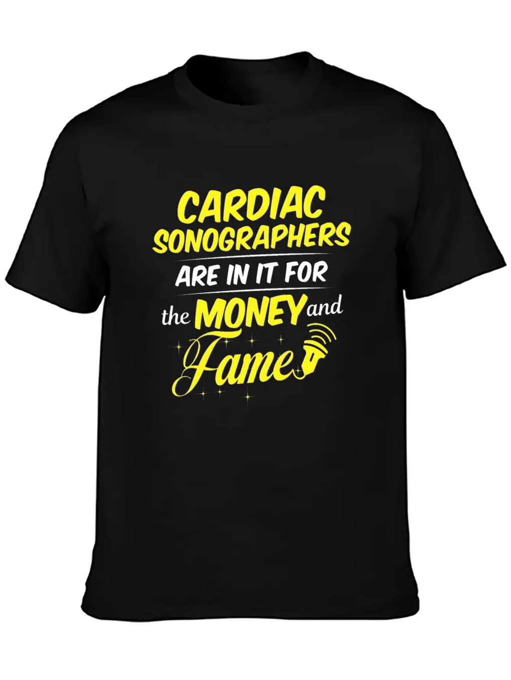 Cardiac Sonographer Echo Tech Money RDCS Product Unisex Short Sleeve Soft Cotton T-Shirt – Casual Everyday Wear