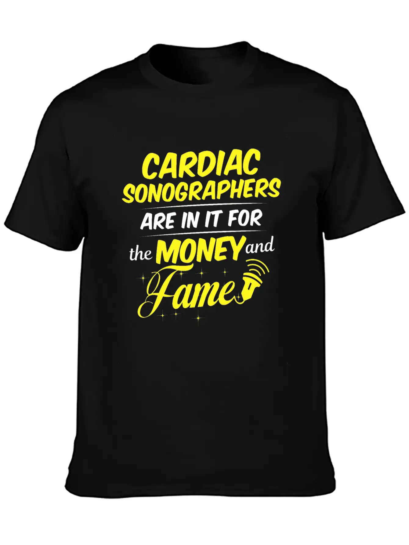 Cardiac Sonographer Echo Tech Money RDCS Product Unisex Short Sleeve Soft Cotton T-Shirt – Casual Everyday Wear