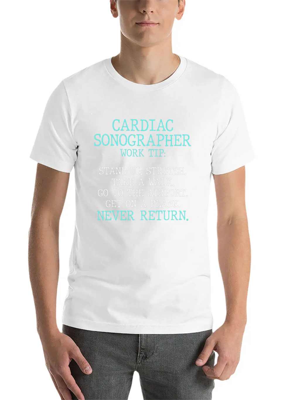 Cardiac Sonographer Echo Tech Stretch RDCS Design Casual Graphic T-Shirt – Simple And Comfortable Daily Wear