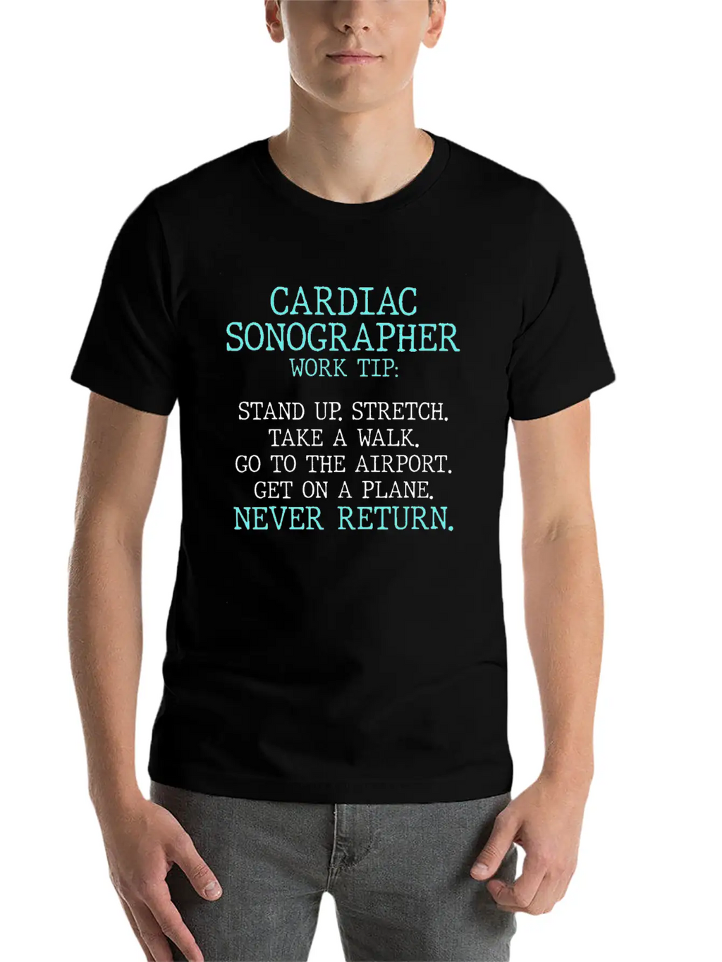 Cardiac Sonographer Echo Tech Stretch RDCS Design Casual Graphic T-Shirt – Simple And Comfortable Daily Wear